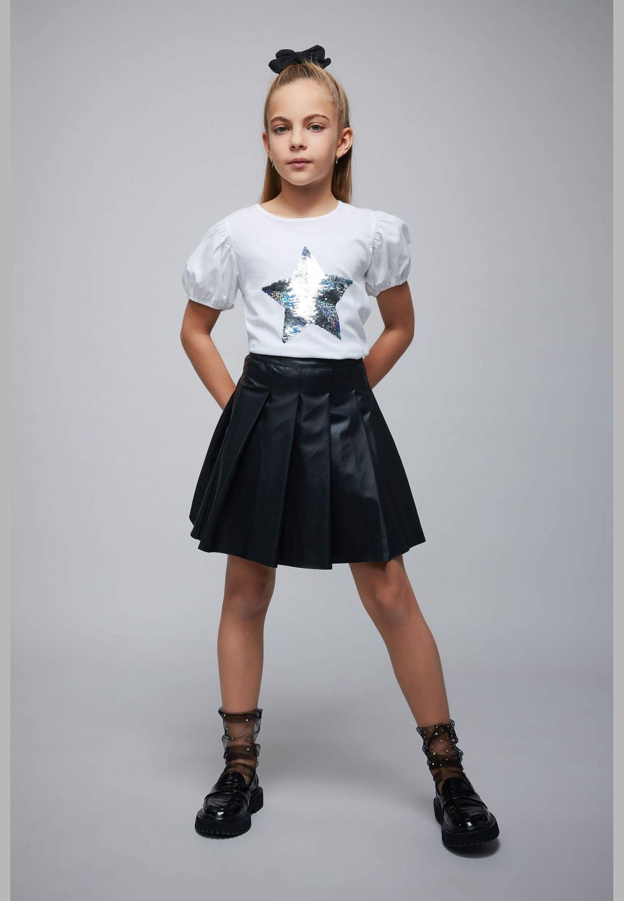 Girl Knitted Short Sleeve Body