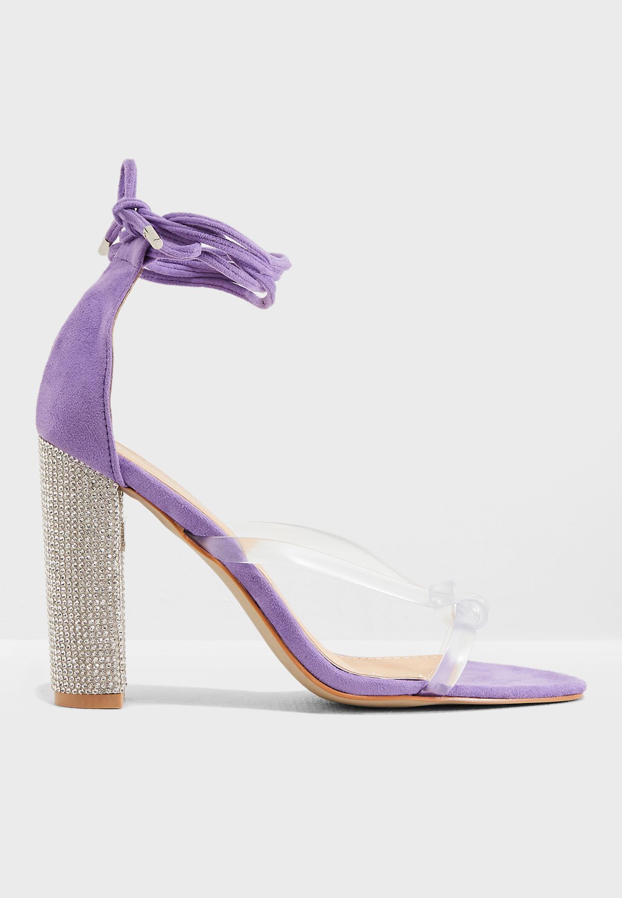 purple perspex heels