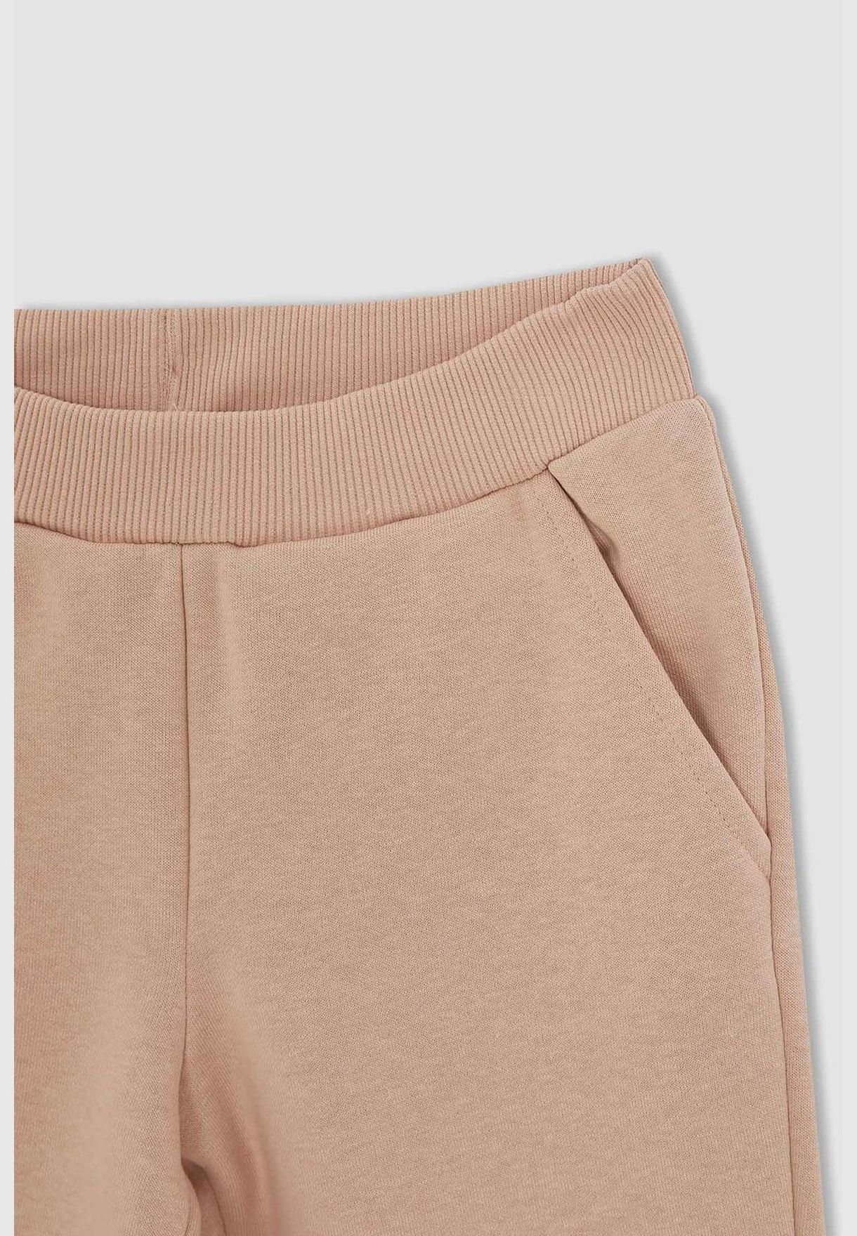 Regular Fit Long Sleeve Sweatshirt & Shirred Sweatpants Set