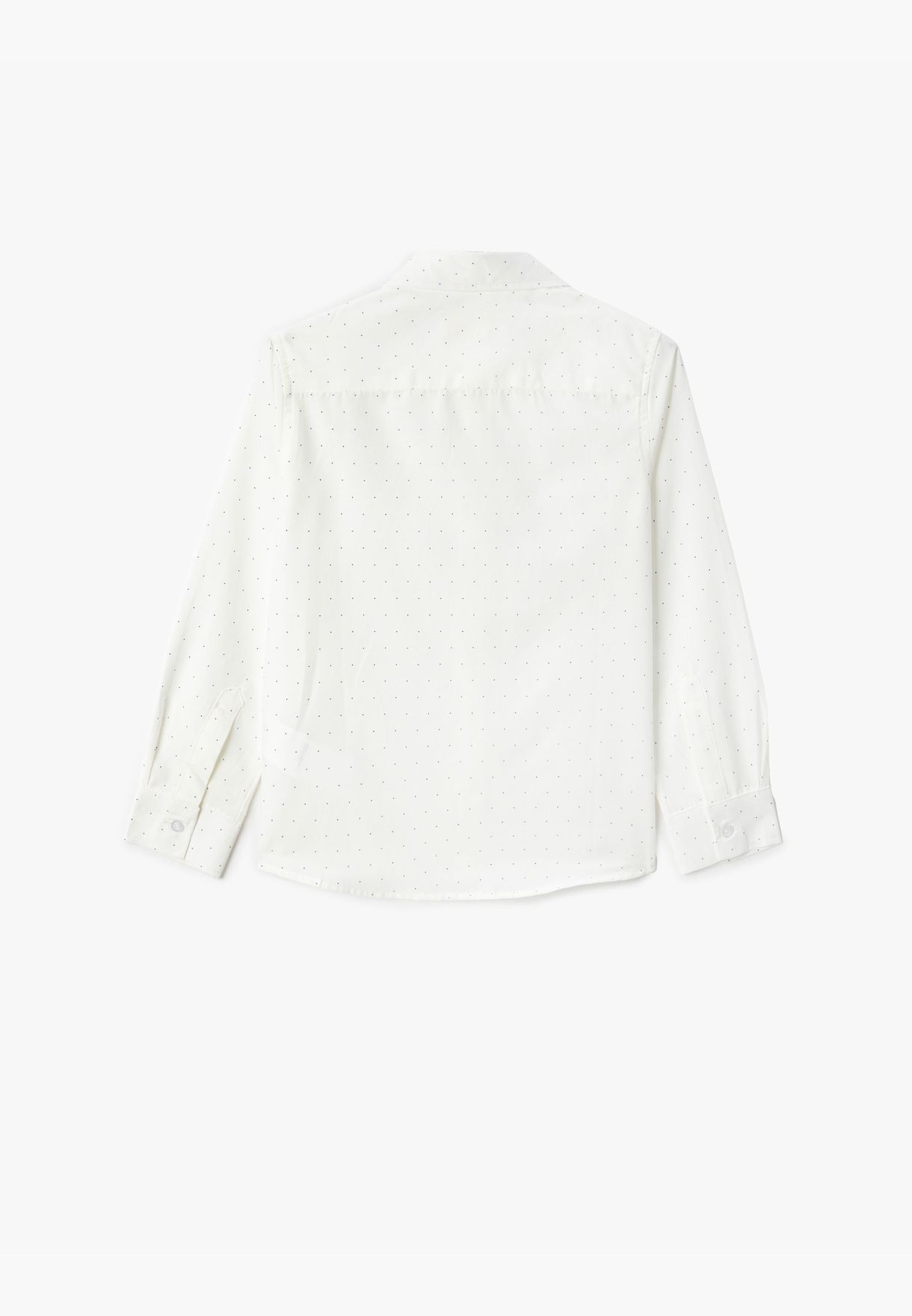 Basic Shirt Long Sleeve Mini Polka-Dot Patterned