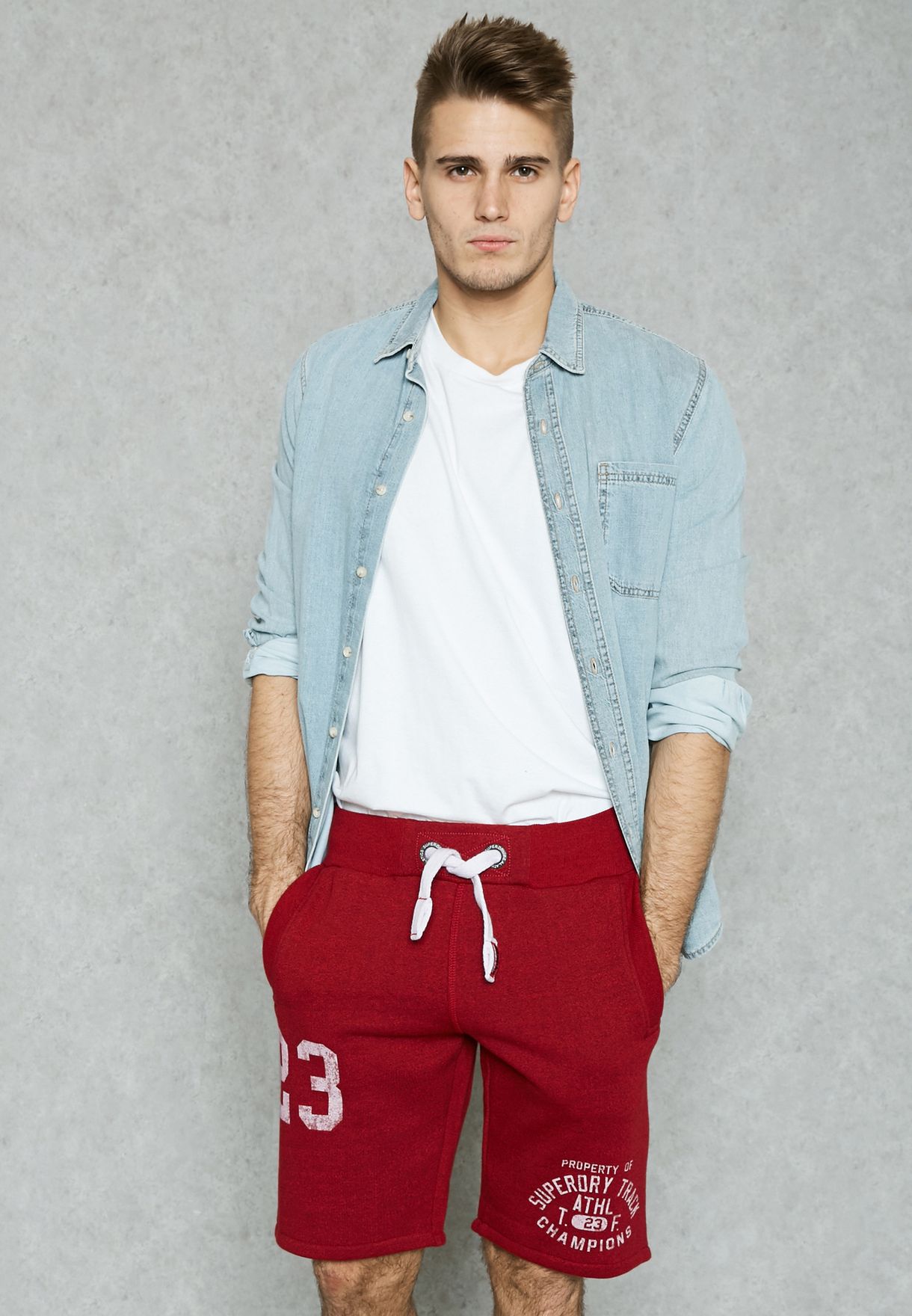 superdry fleece shorts