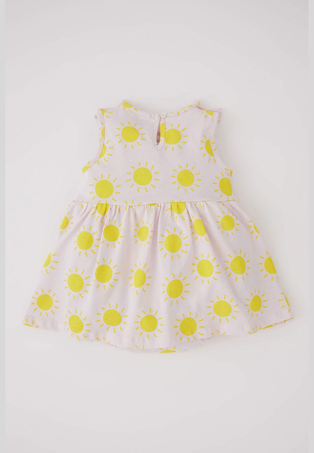 Regular Fit Sleeveless Sun Print Dress