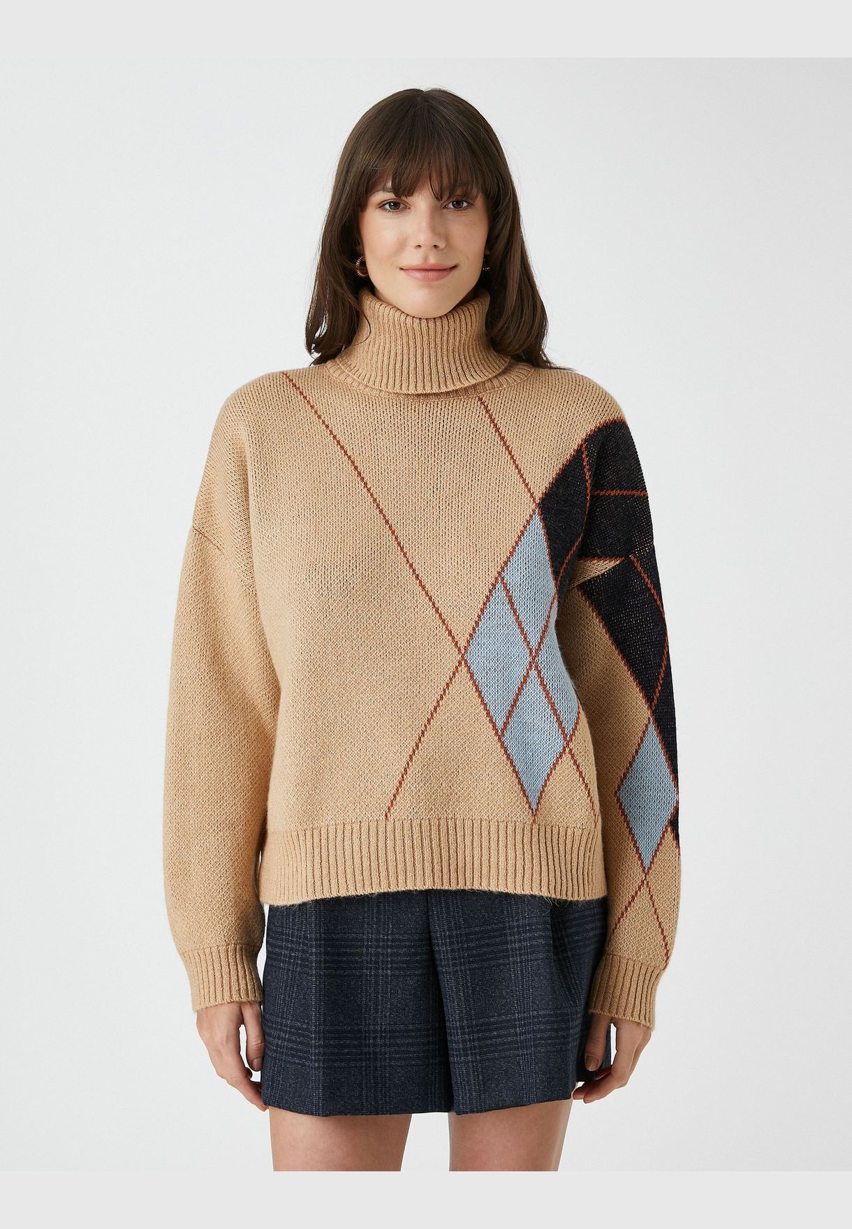 Aslıhan Malbora X Koton - Turtleneck Oversized Sweater