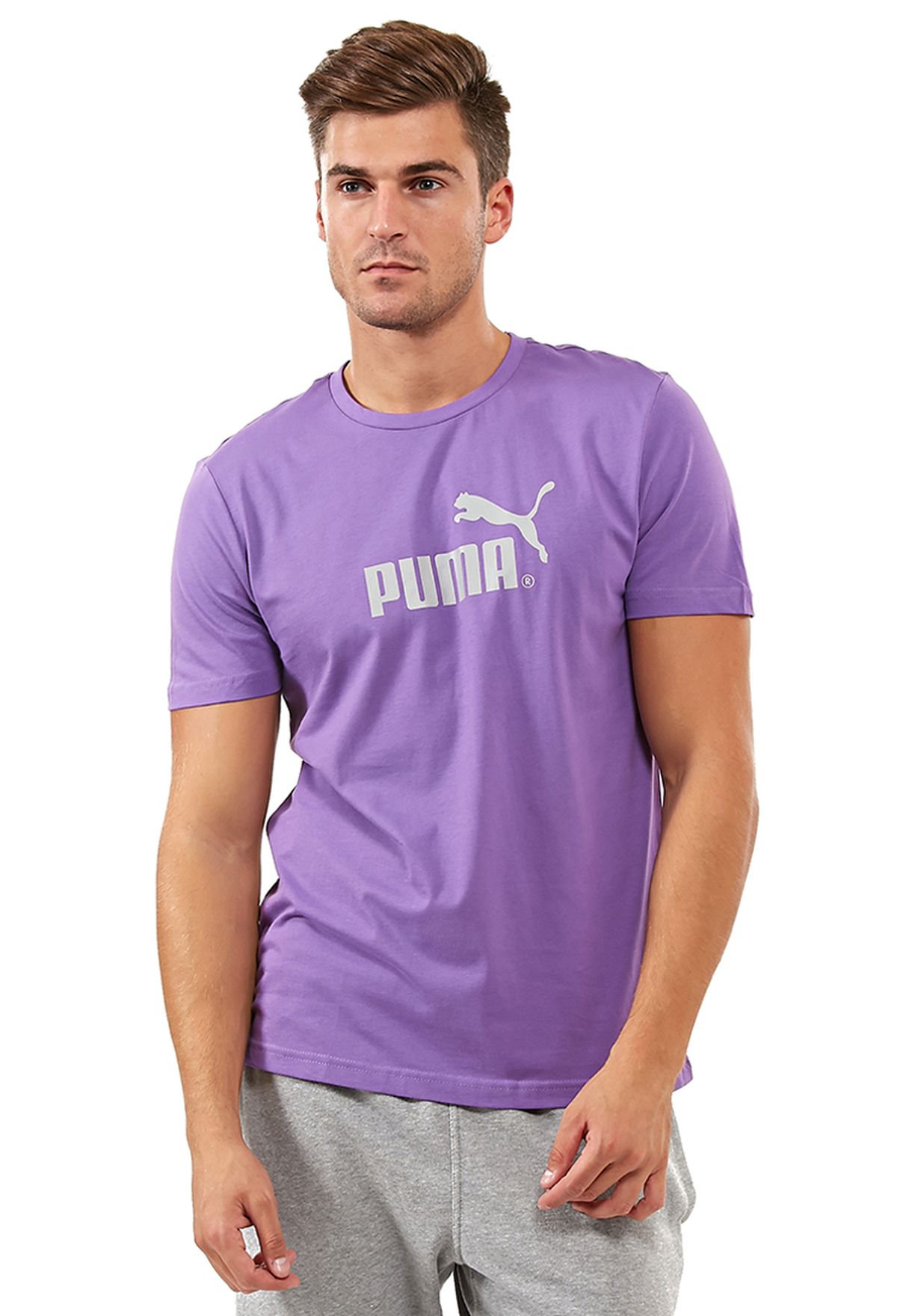 verimli biçimde kuşatmaktadırlar Portakal  Buy PUMA purple Large No.1 Logo T-Shirt for Men in MENA, Worldwide