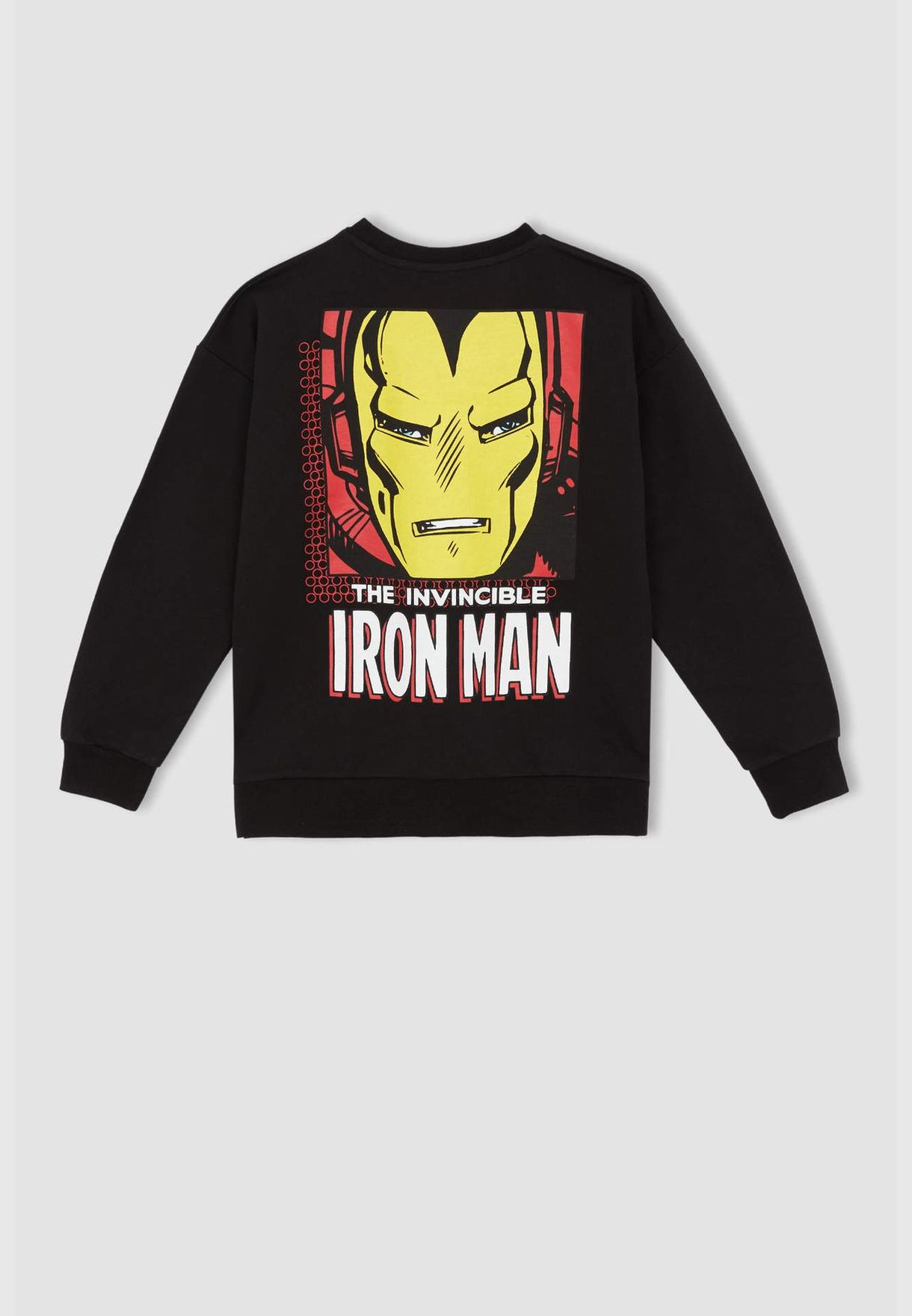 Marvel Comics Licenced Boy Relax Fit Crew Neck Long Sleeve Knitted Sweat Shirt