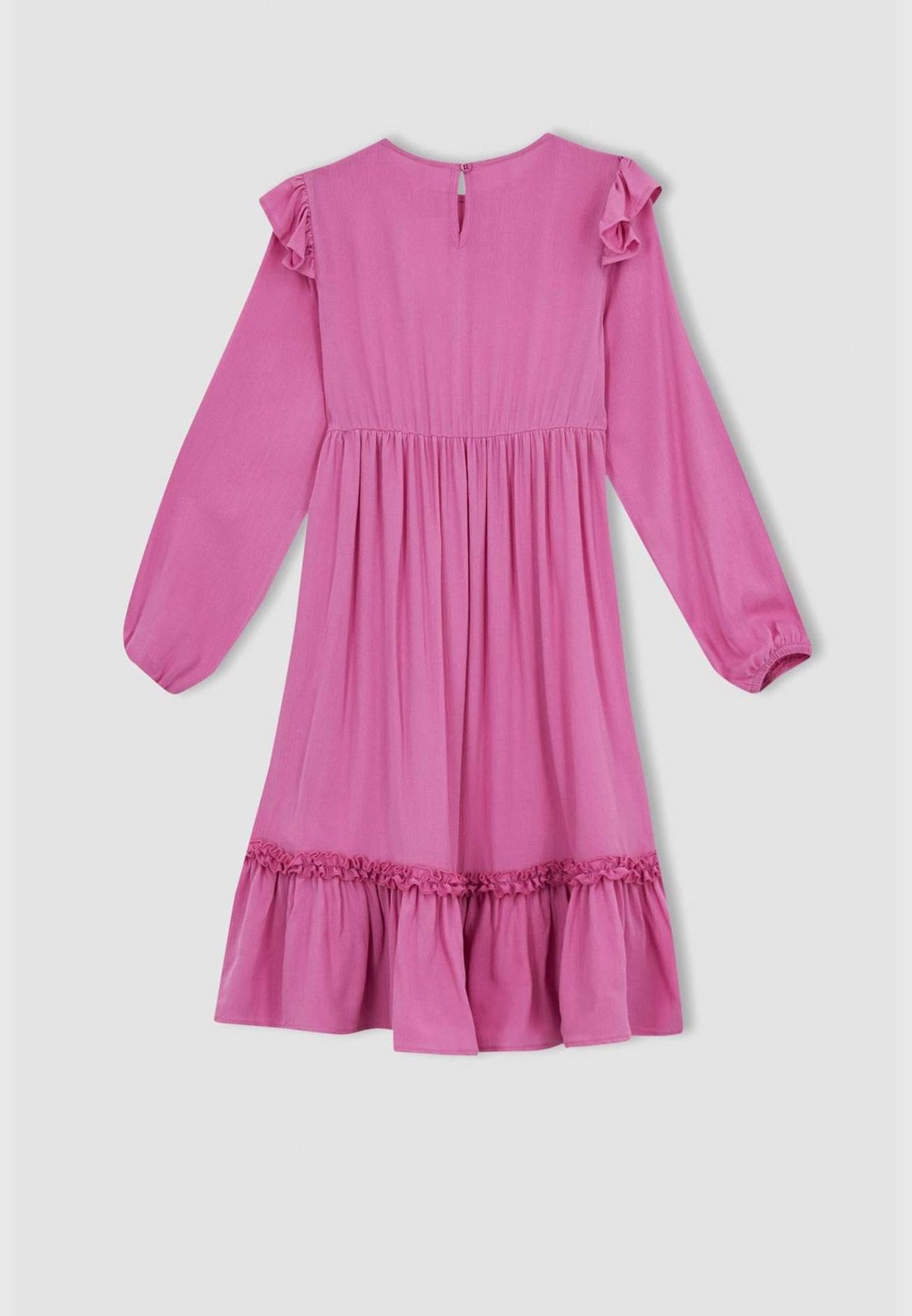 Girl Long Sleeve Woven Dress