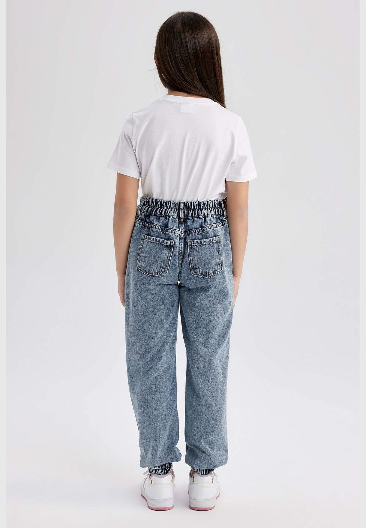 Girl Jogger Fit Denim Trousers