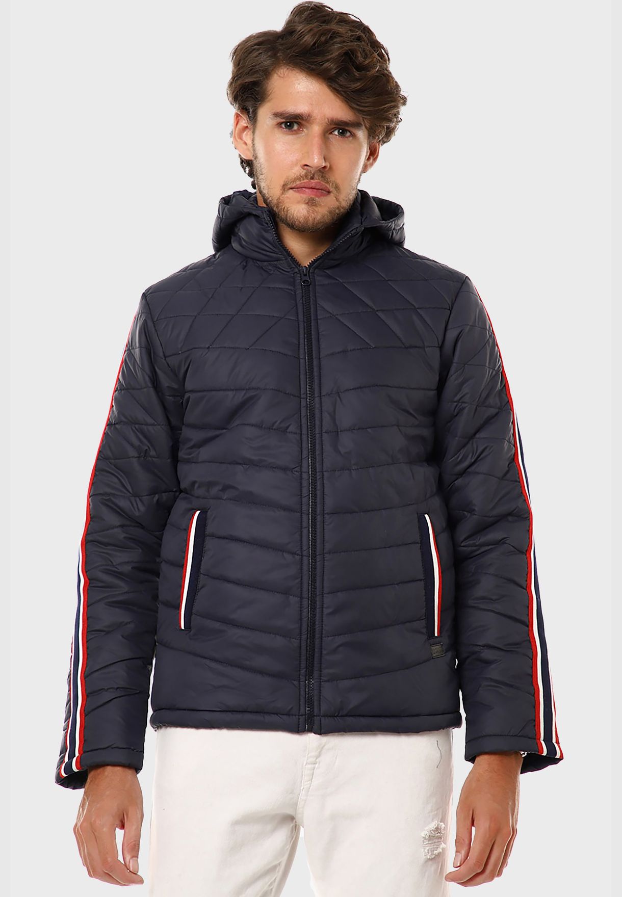 campus sutra hooded quilted jacket