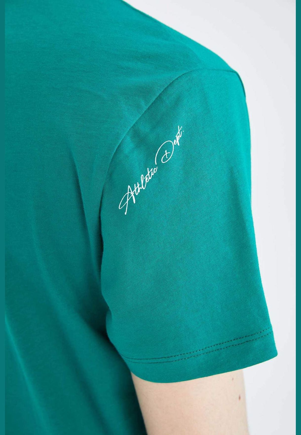 Regular Fit Short Sleeve Slogan Print T-Shirt