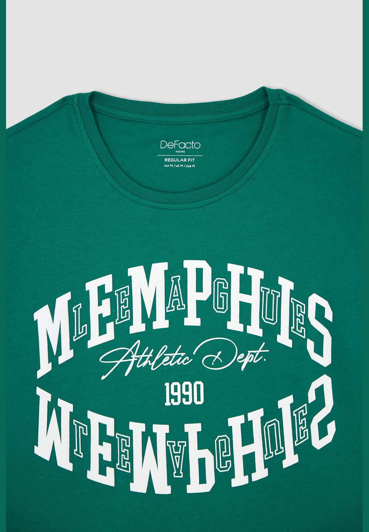 Regular Fit Short Sleeve Slogan Print T-Shirt