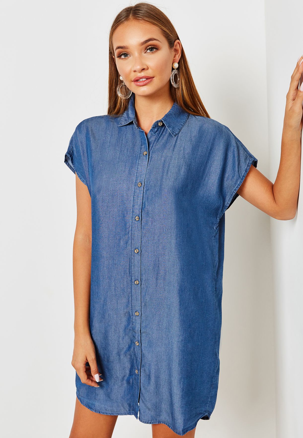 forever 21 denim shirt dress