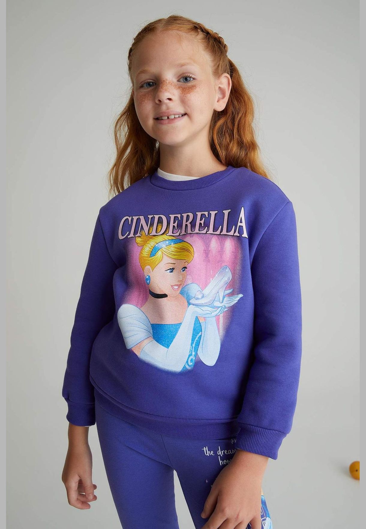 Girl Disney Princess Licenced Regular Fit Long Sleeve Knitted Sweatshirt