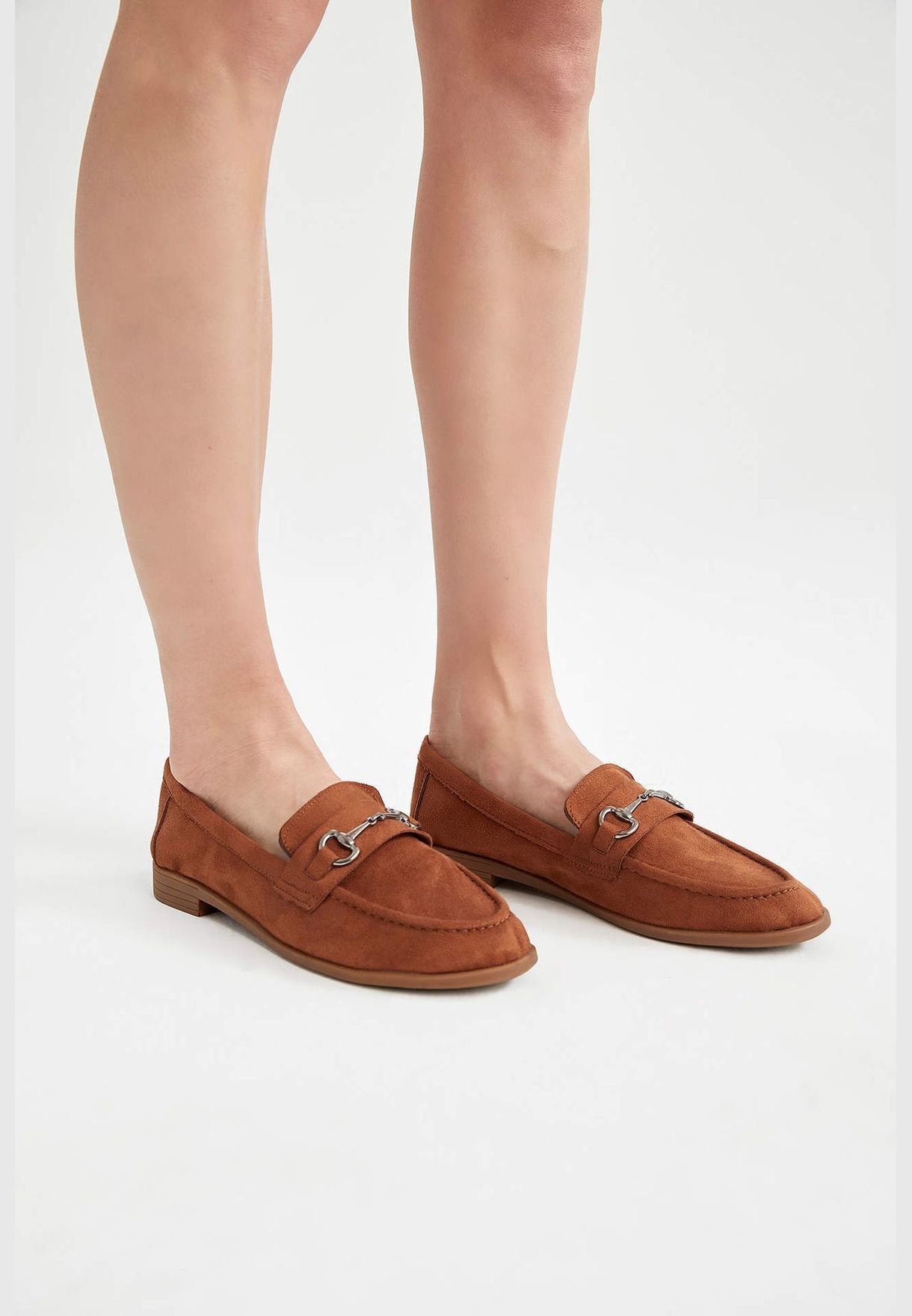 Faux Leather Flat Shoes