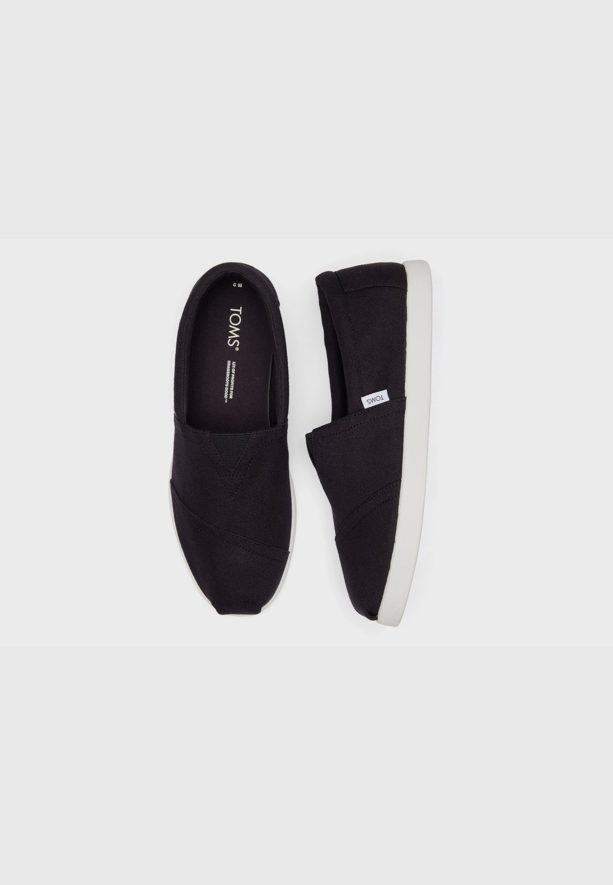 Buy Toms black Alp Fwd Black Recycled Cotton Canvas Men's Slip-On Shoes ...