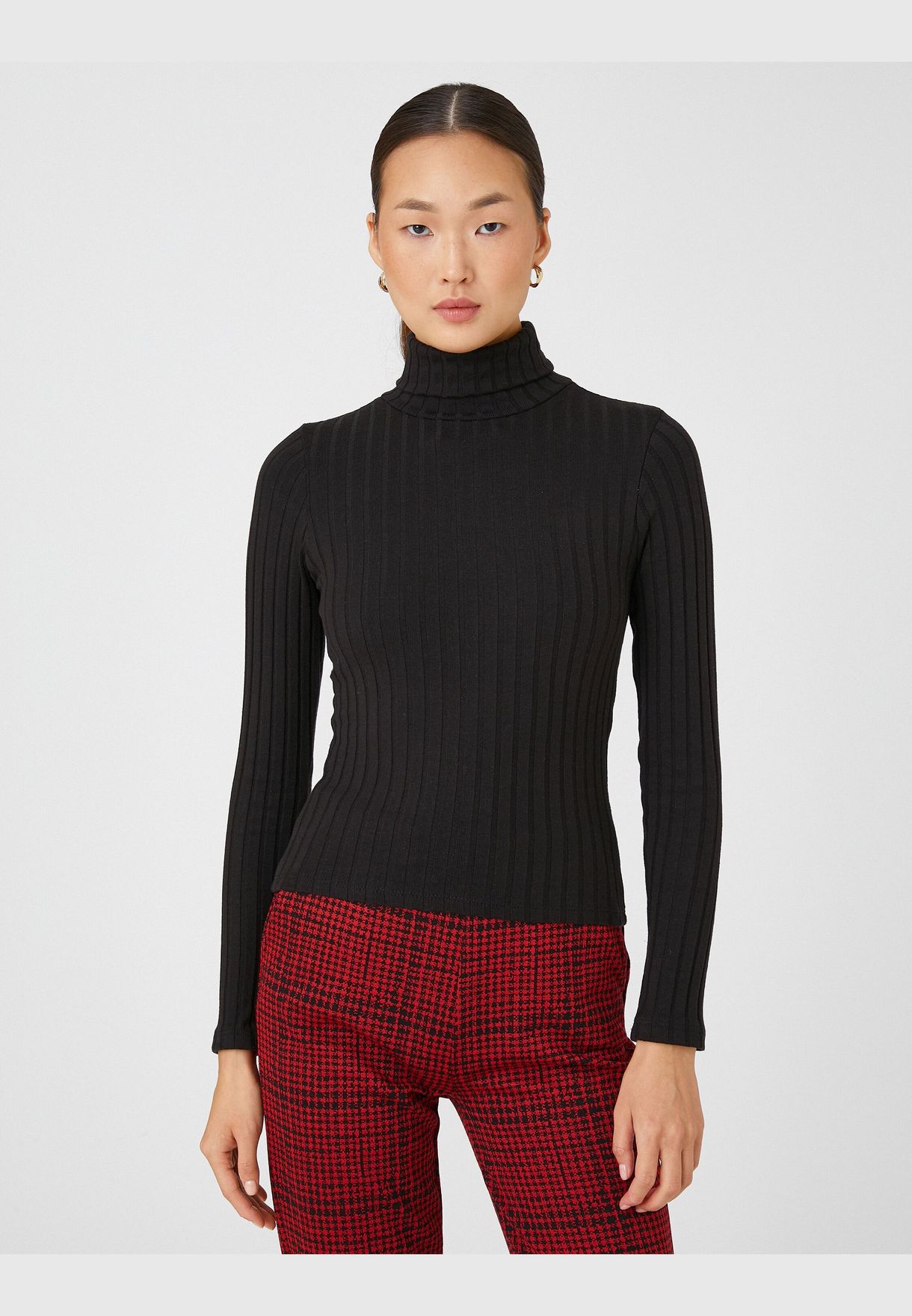 Aslıhan Malbora X Koton - Ribbed Turtleneck Sweater