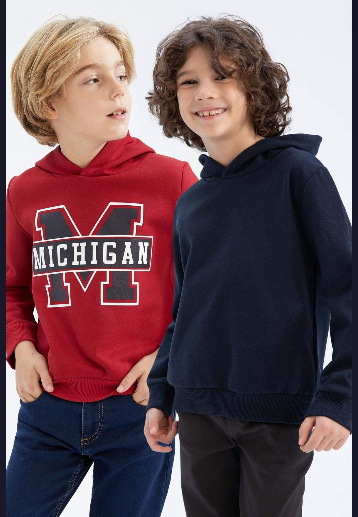 2 Pack Boy Hooded Long Sleeve Knitted Sweatshirt
