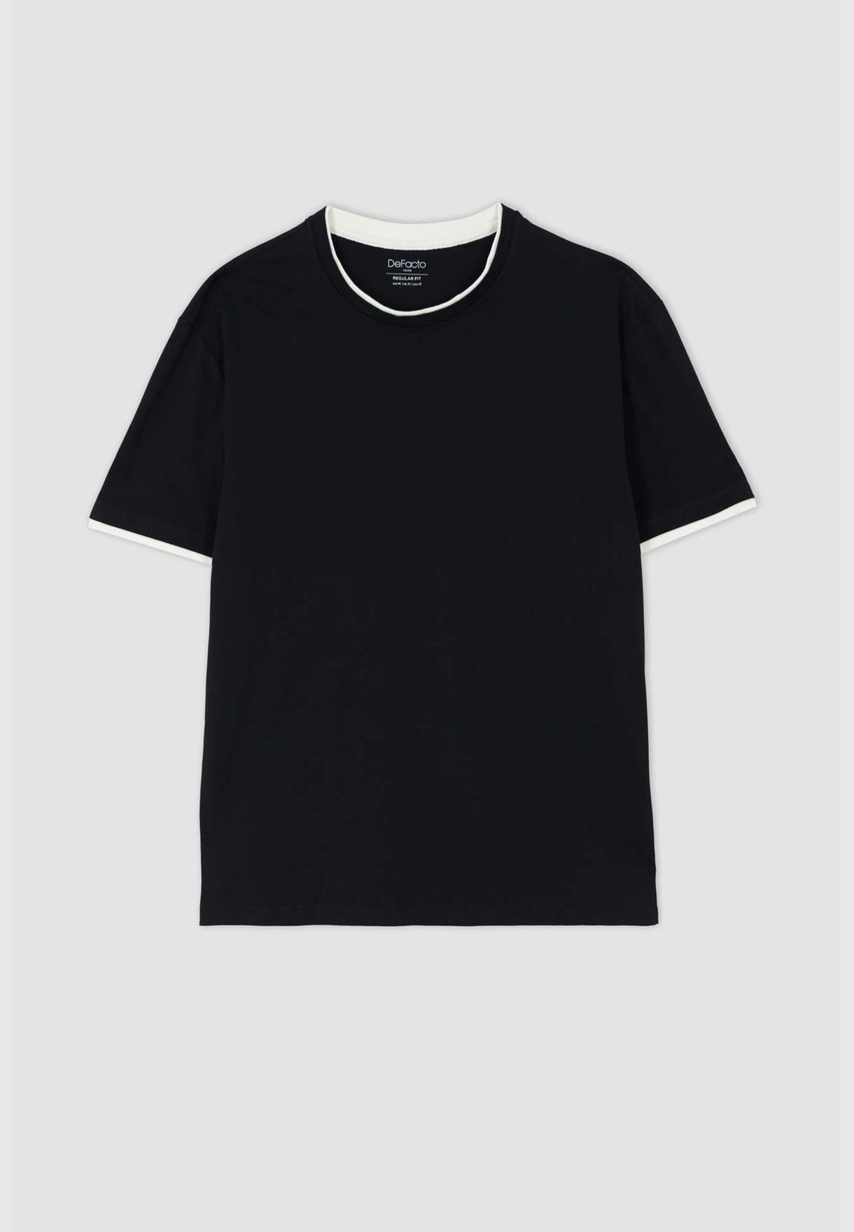 Regular Fit Short Sleeve Stripe Detail T-Shirt