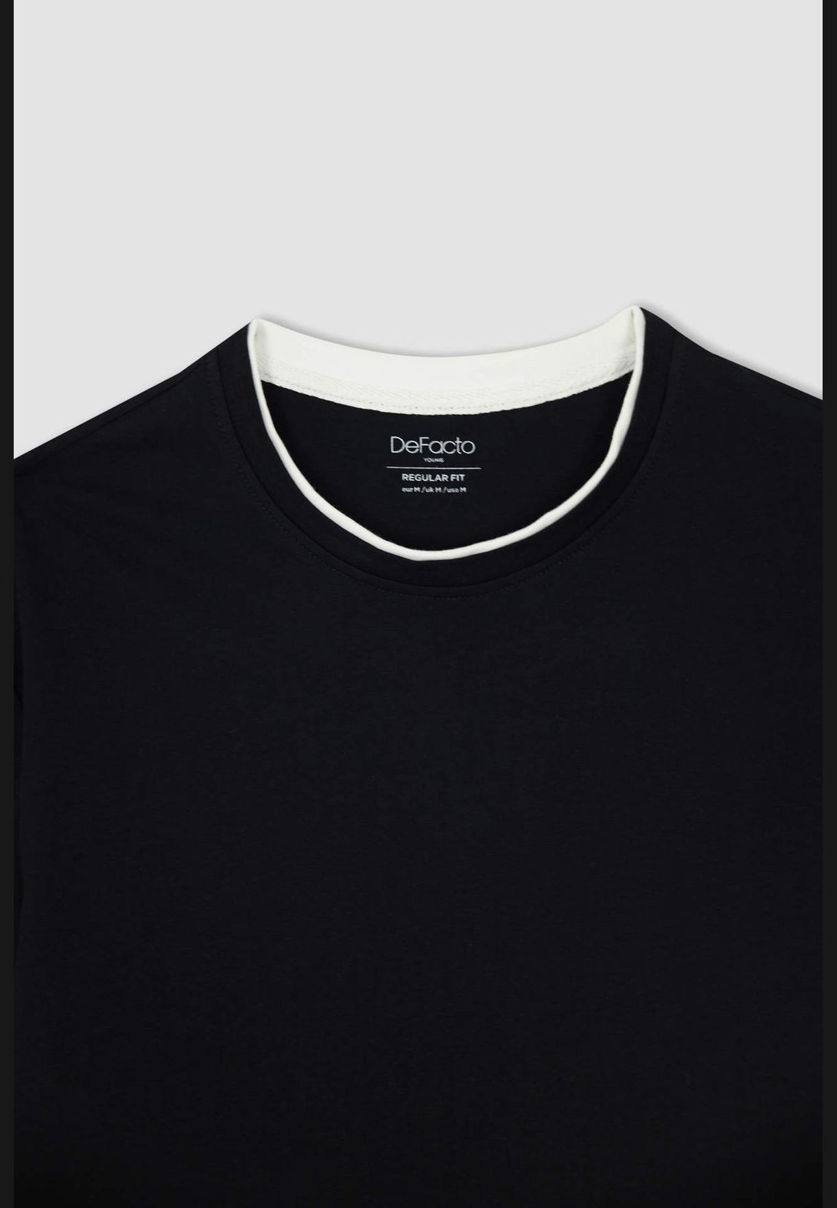 Regular Fit Short Sleeve Stripe Detail T-Shirt