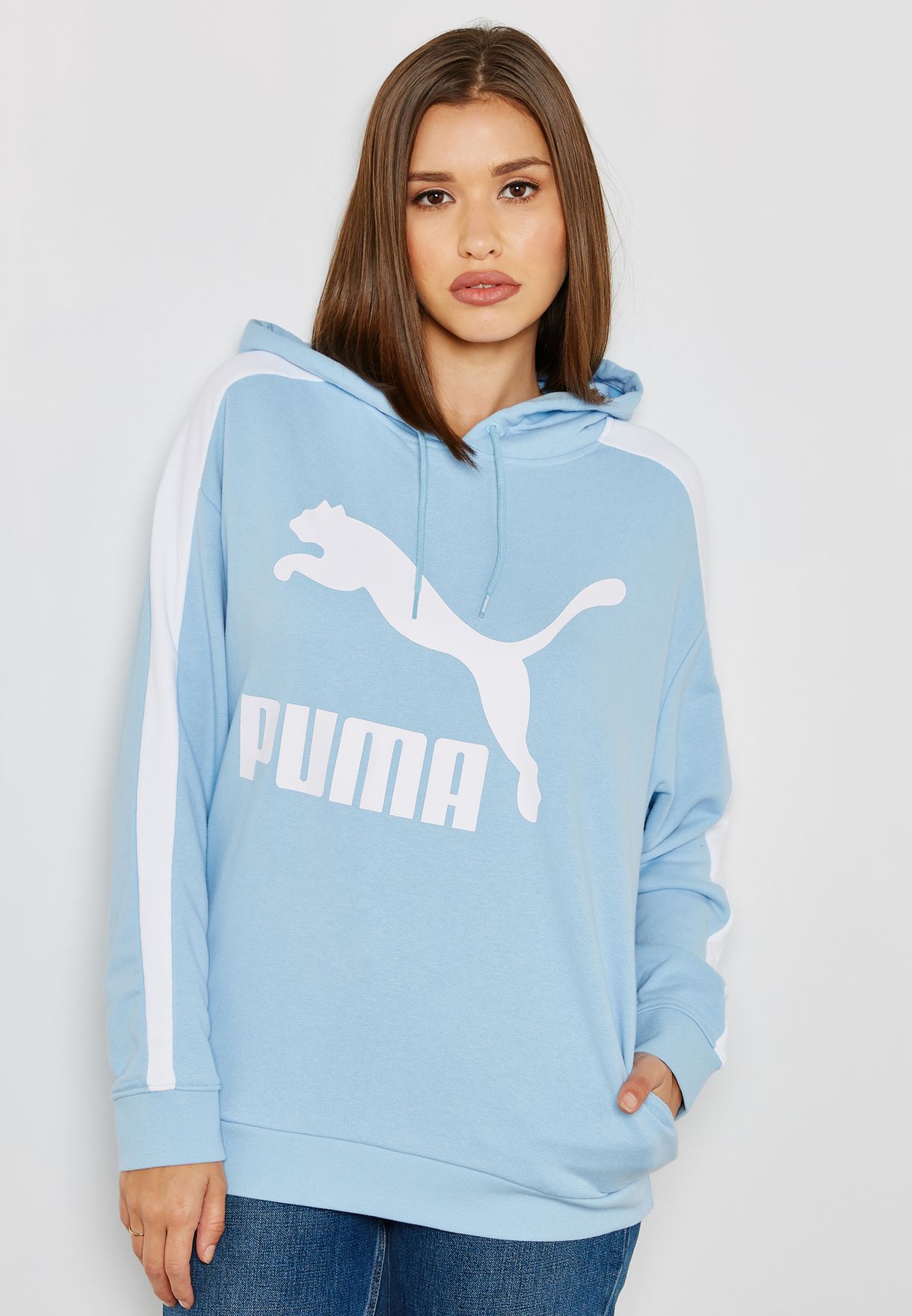 puma blue hoodie womens