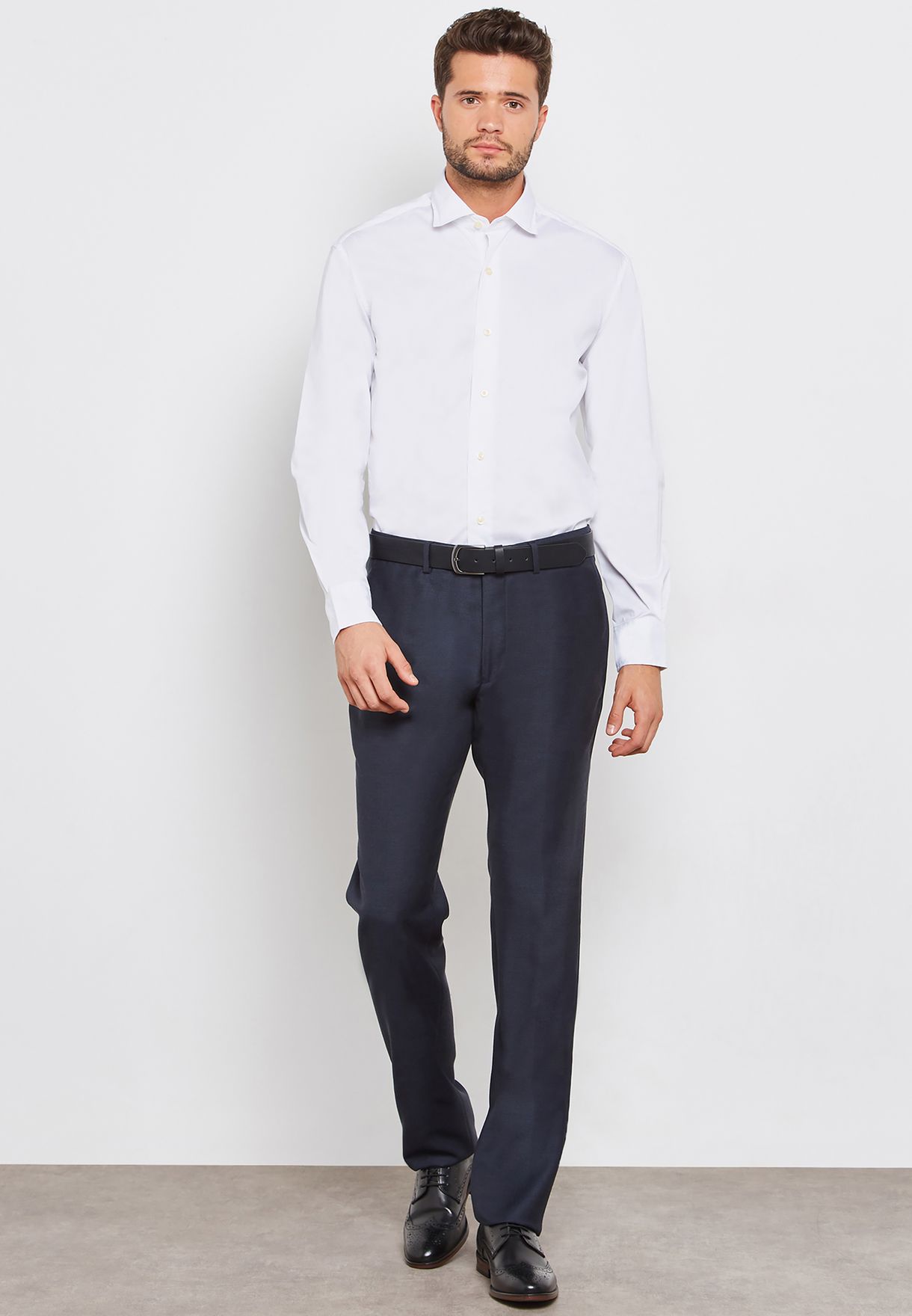 Buy Sacoor Brothers White Essential Regular Fit Shirt For Men In Dubai Abu Dhabi 5988