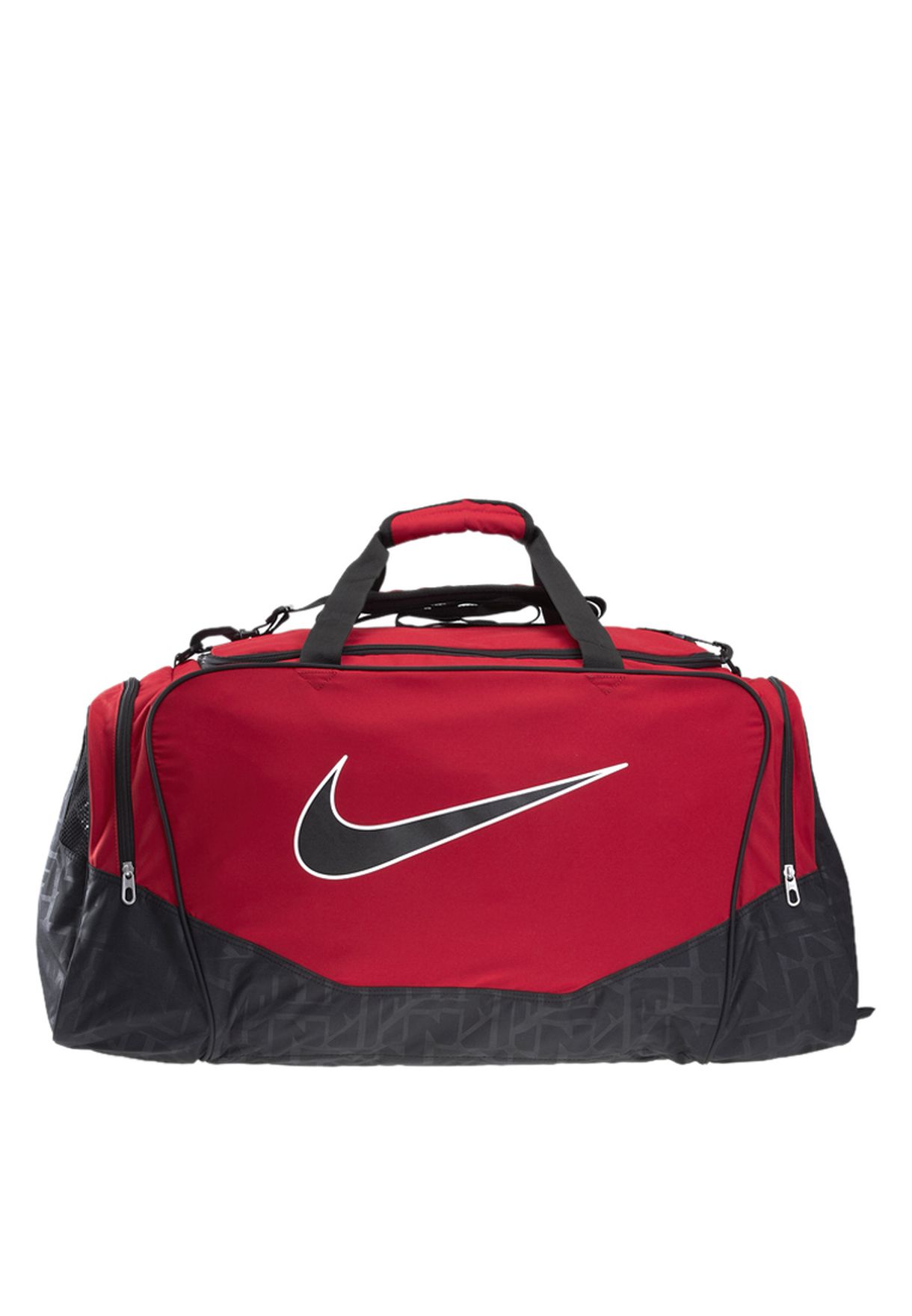 large red nike duffel bag