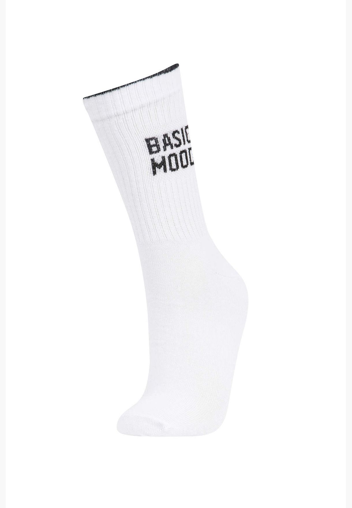 3 Pack Slogan Print Long Socks
