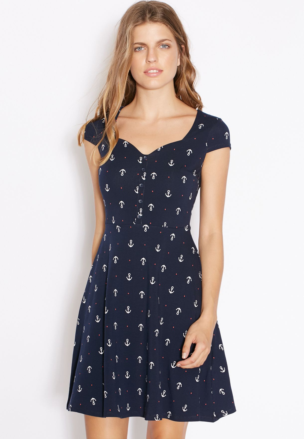 Buy Dorothy Perkins navy Anchor Sweetheart Dress for Women in MENA