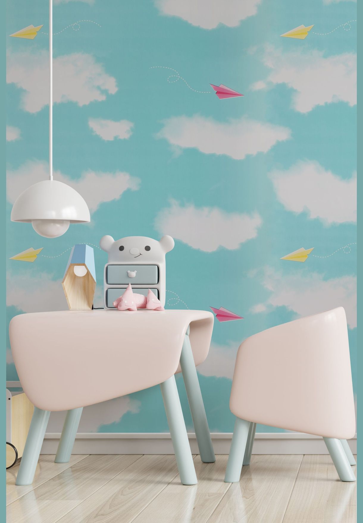 Simple Elegant Self Adhesive Home Decor Wallpaper Sticker (45cm*500cm)