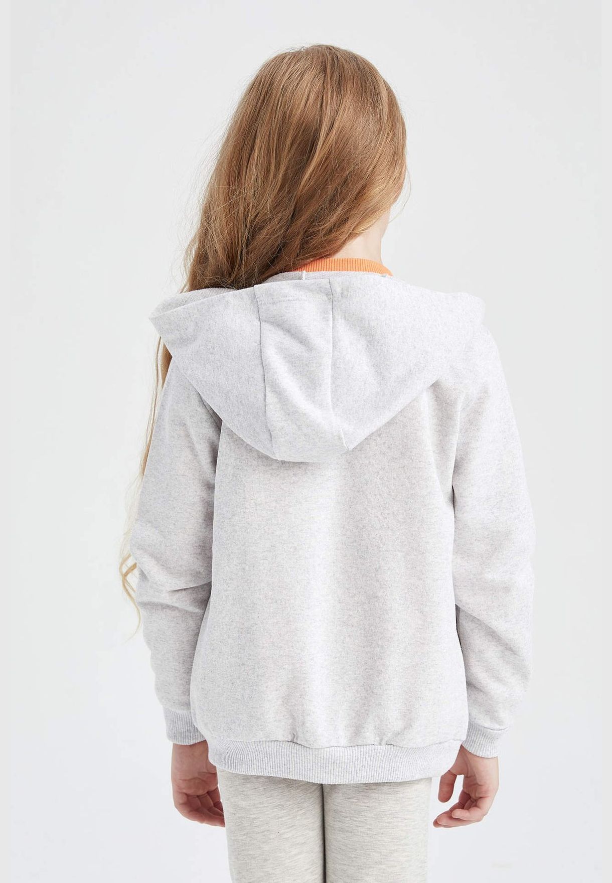 Girl Regular Fit Hooded Long Sleeve Knitted Cardigan