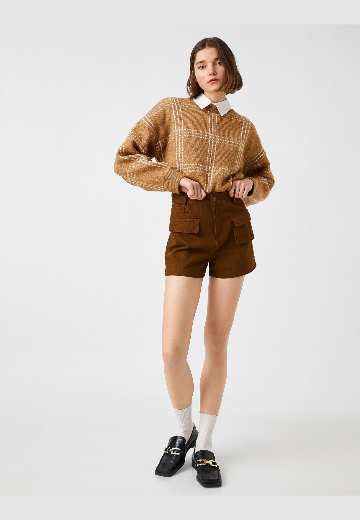 Woven Sweater Crew Neck Long Sleeve