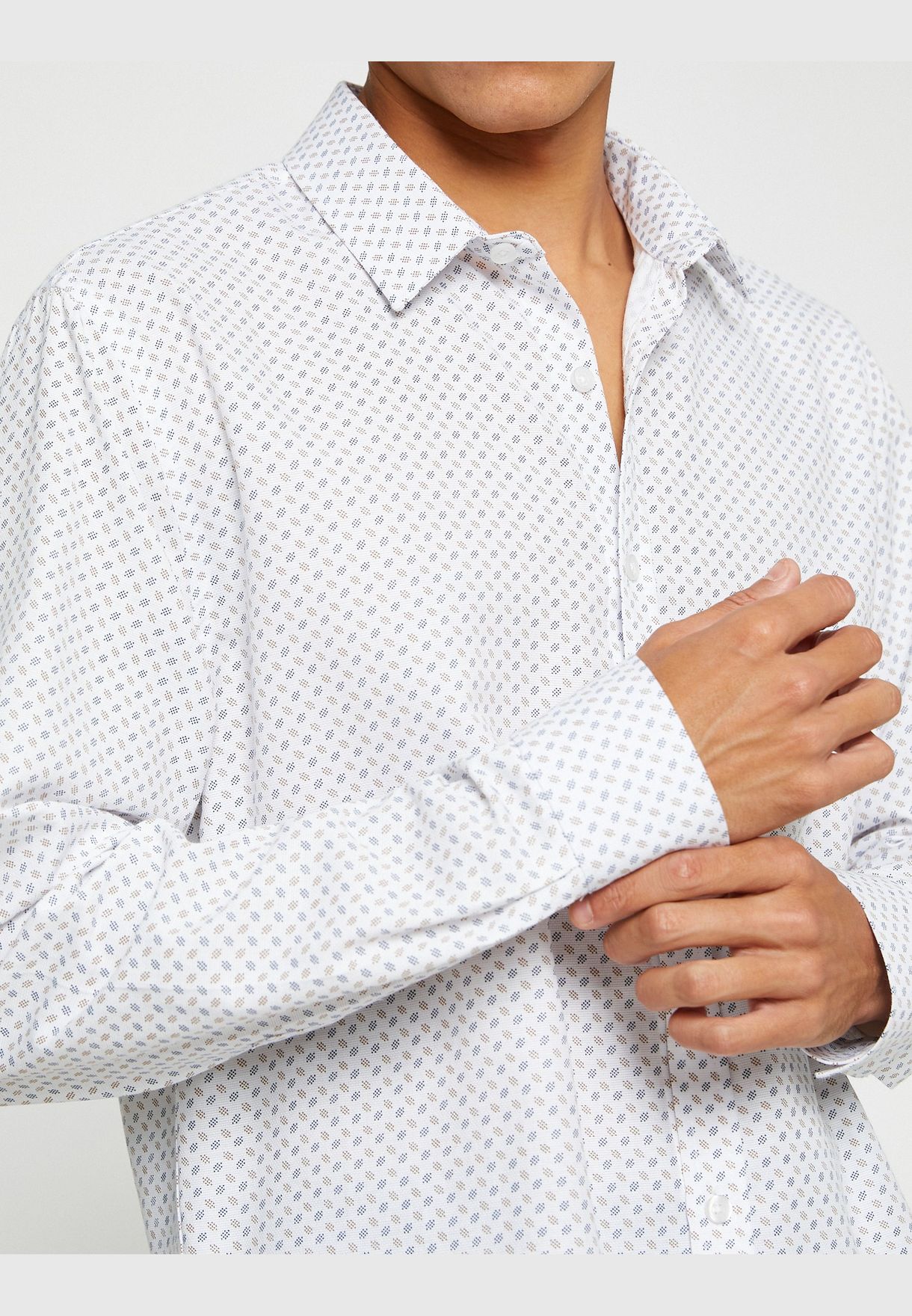 Basic Shirt Classic Neck Long Sleeve