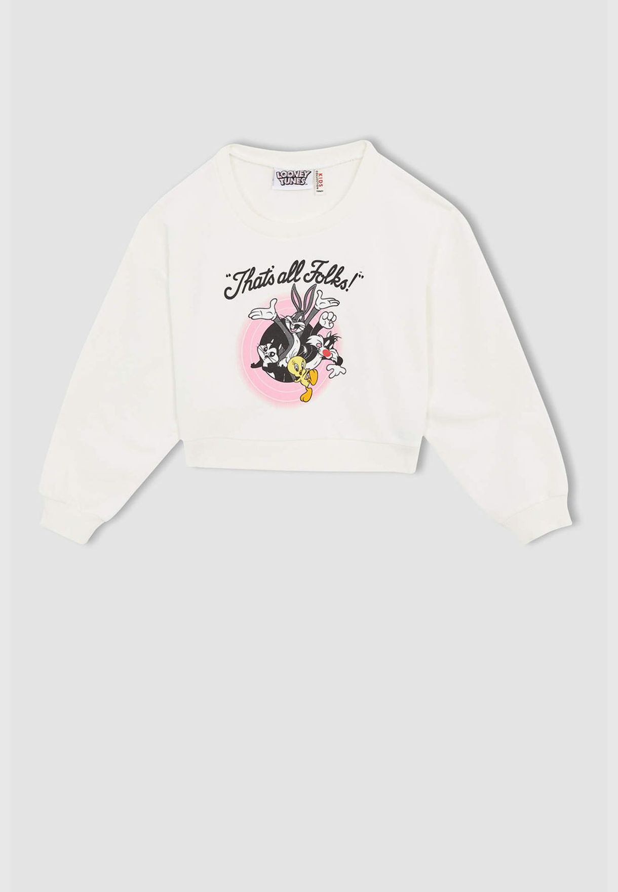 Looney Tunes Licenced Crew Neck Long Sleeve Knitted Sweatshirt