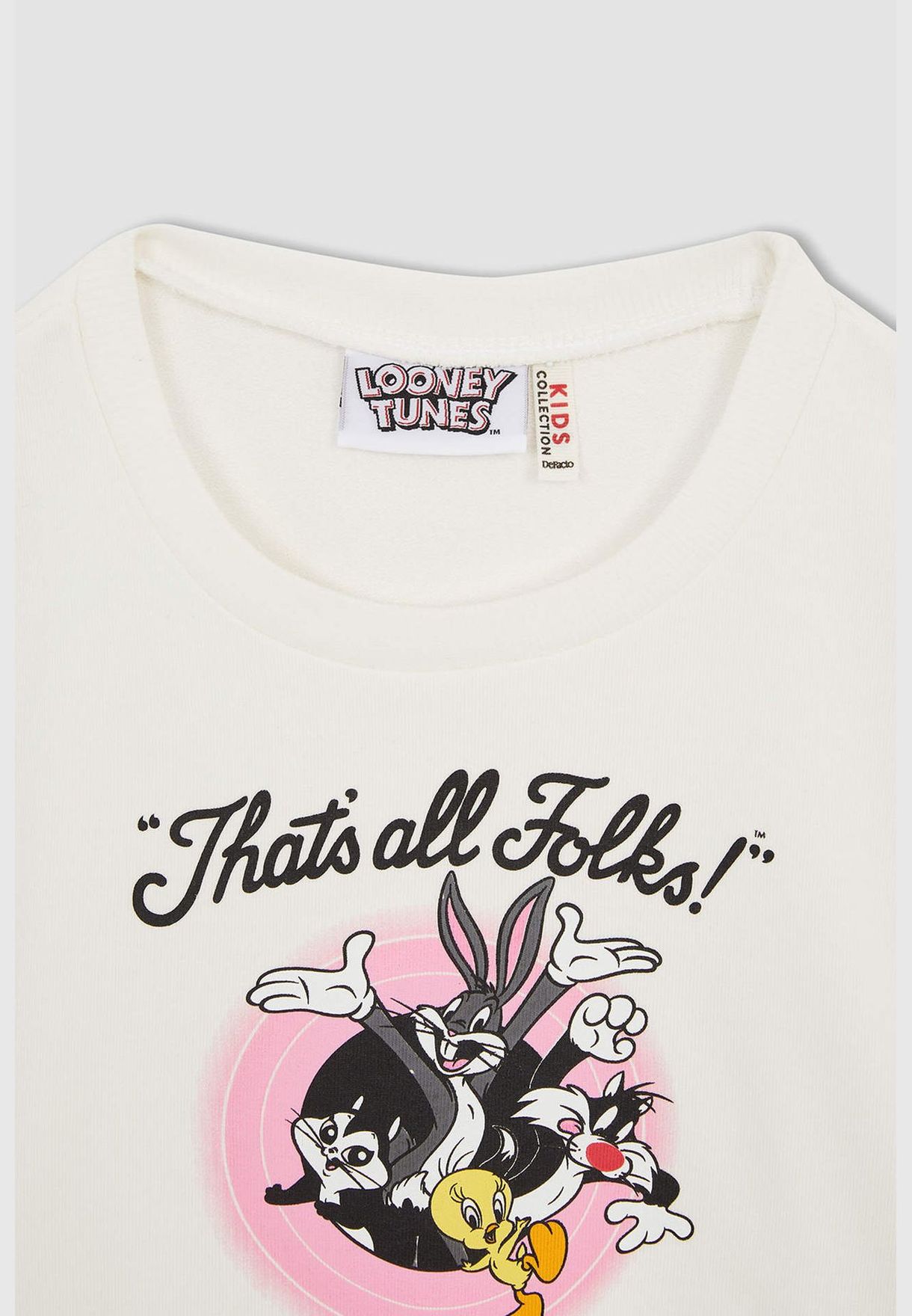 Looney Tunes Licenced Crew Neck Long Sleeve Knitted Sweatshirt