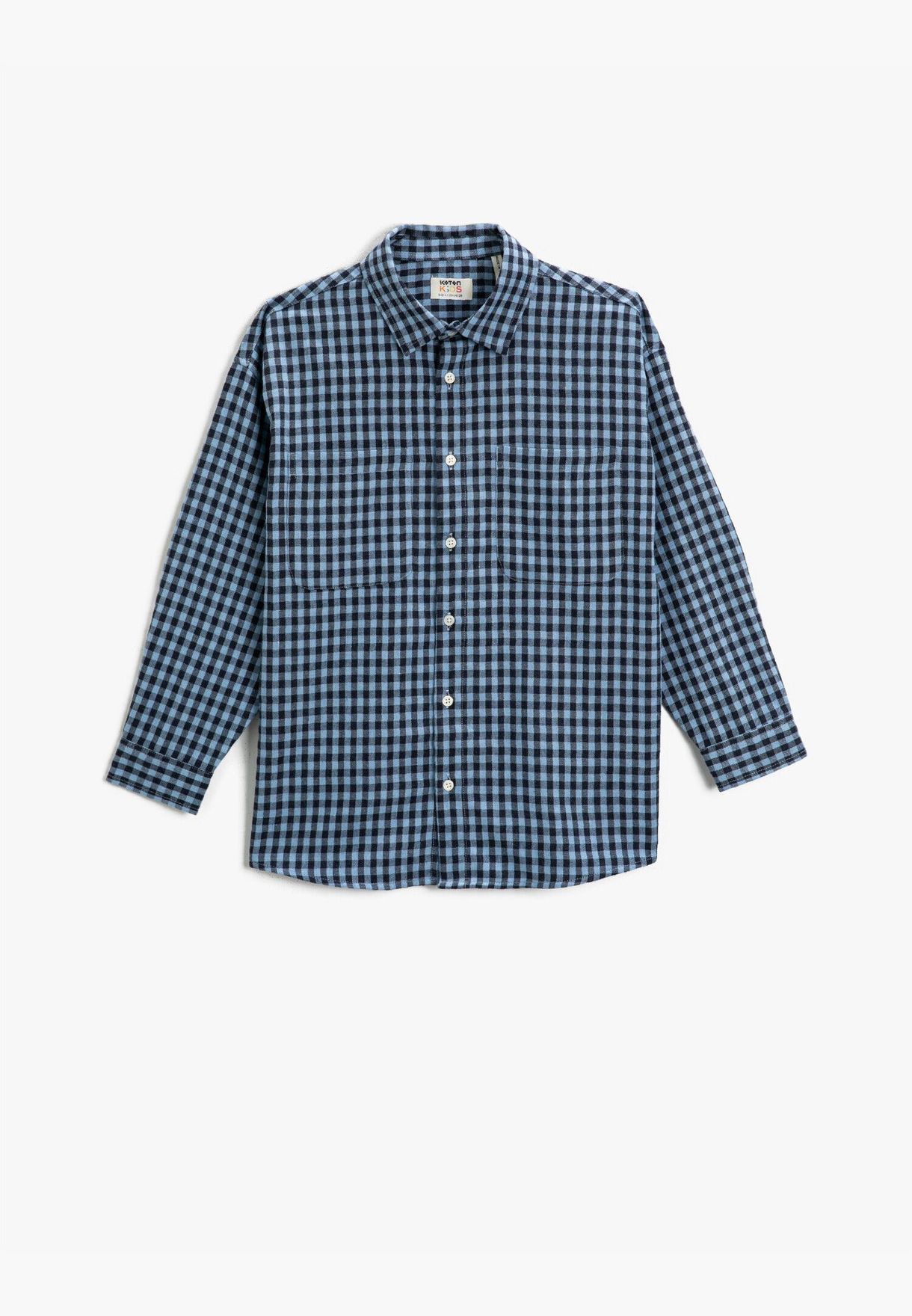 Checked Long Sleeve Flannel Shirt