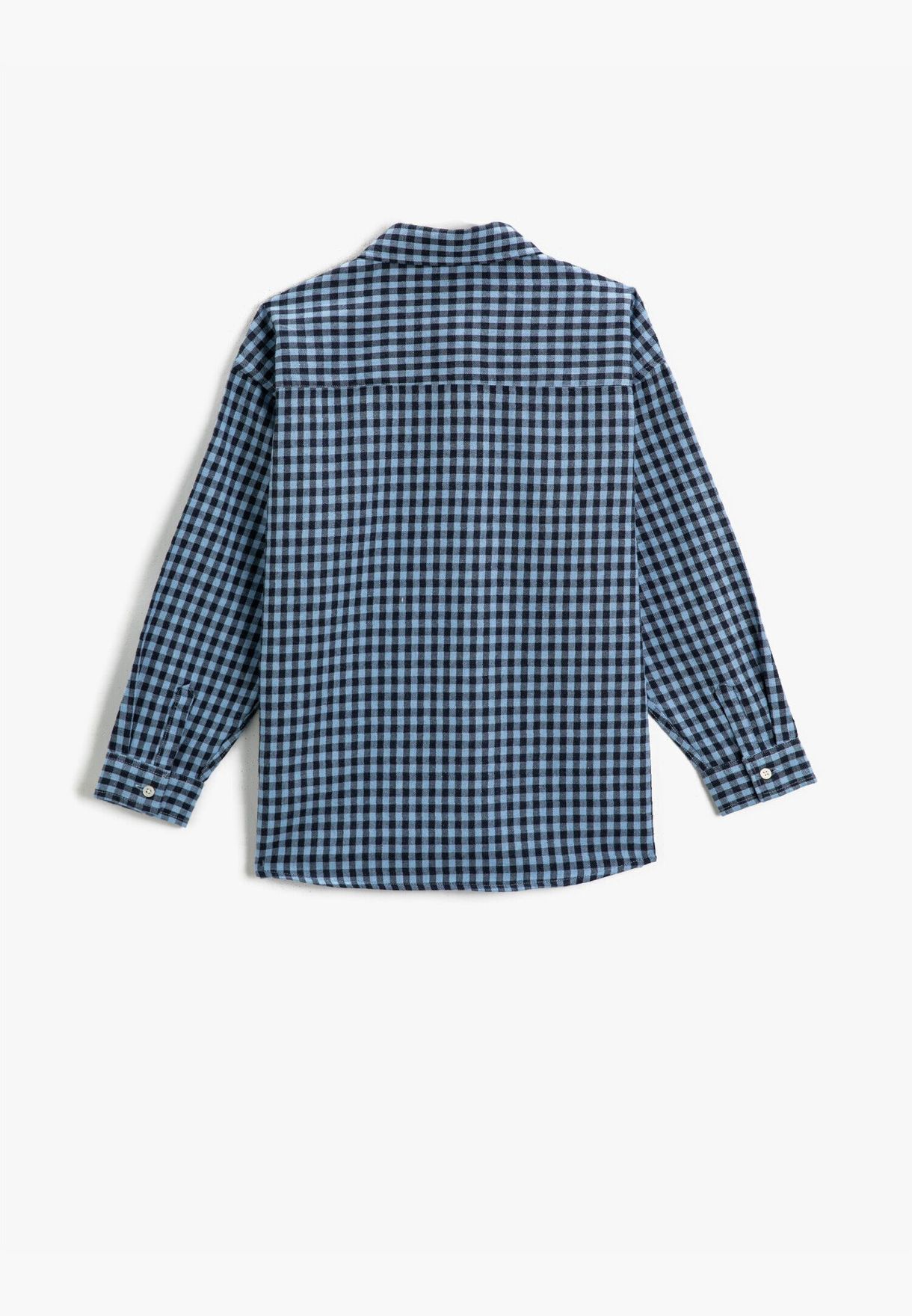 Checked Long Sleeve Flannel Shirt