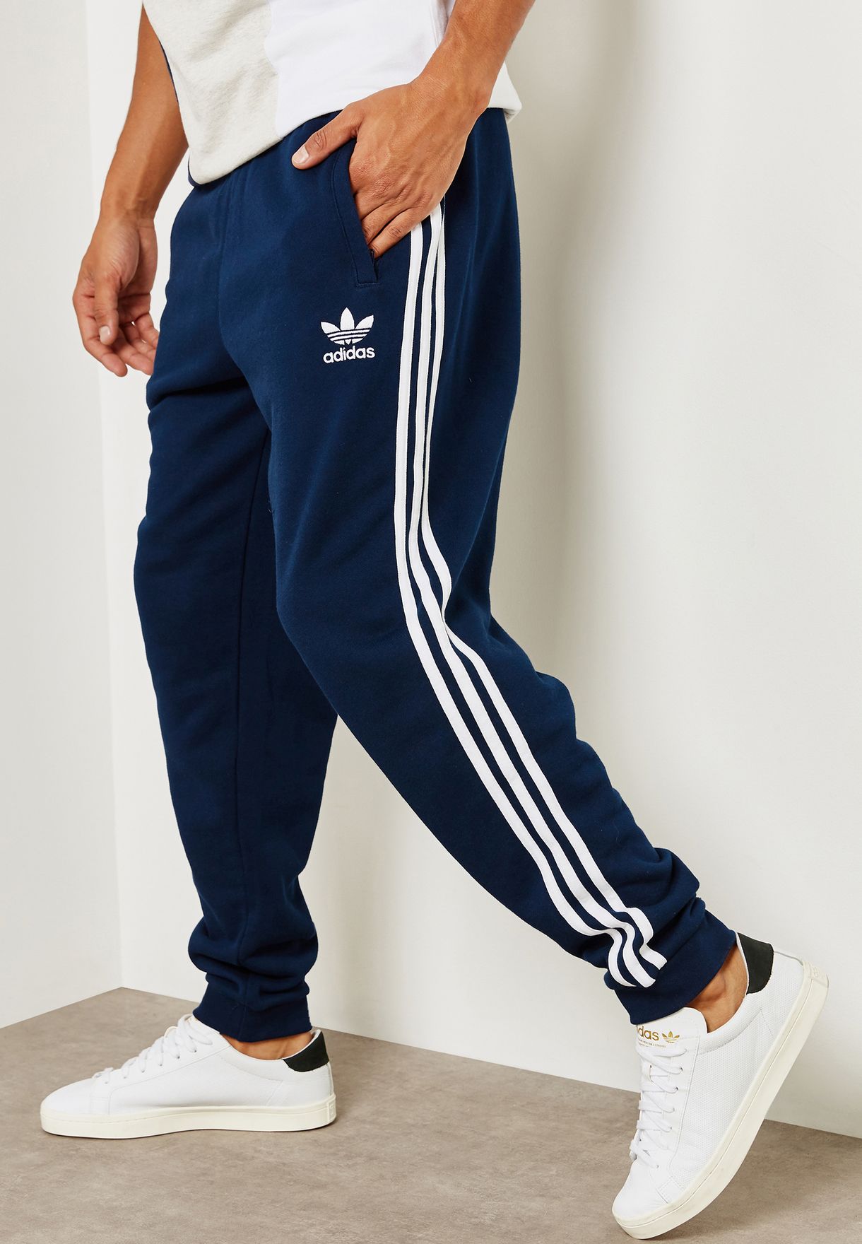Buy adidas Originals navy 3 Stripes Sweatpants for Men in Kuwait city,  other cities | DJ2118