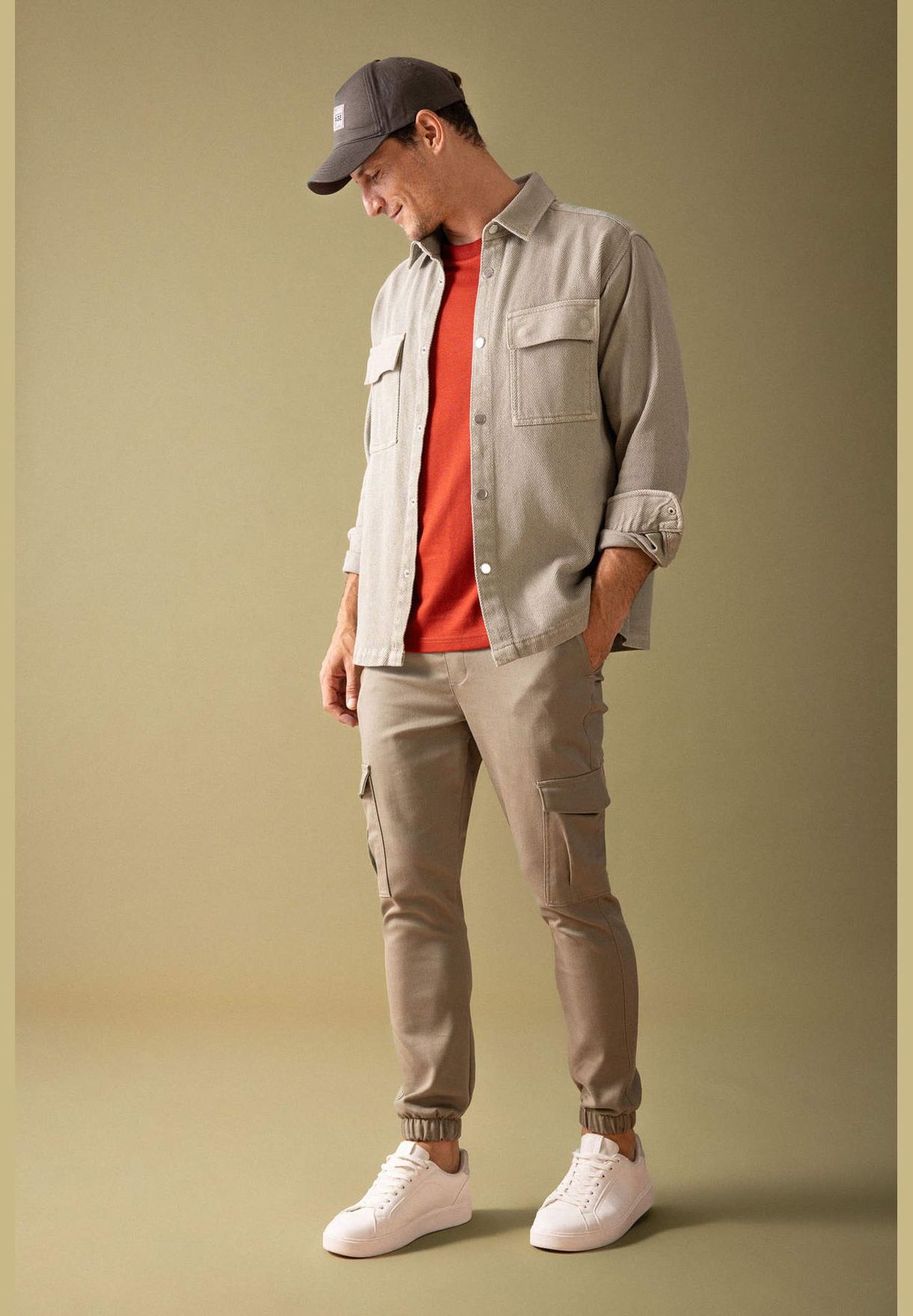 Jogger Fit Tie Waist Ankle Chinos