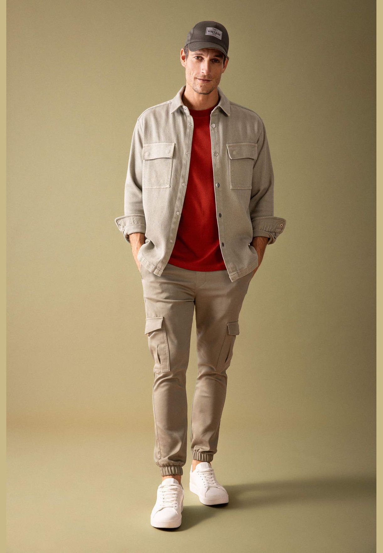 Jogger Fit Tie Waist Ankle Chinos