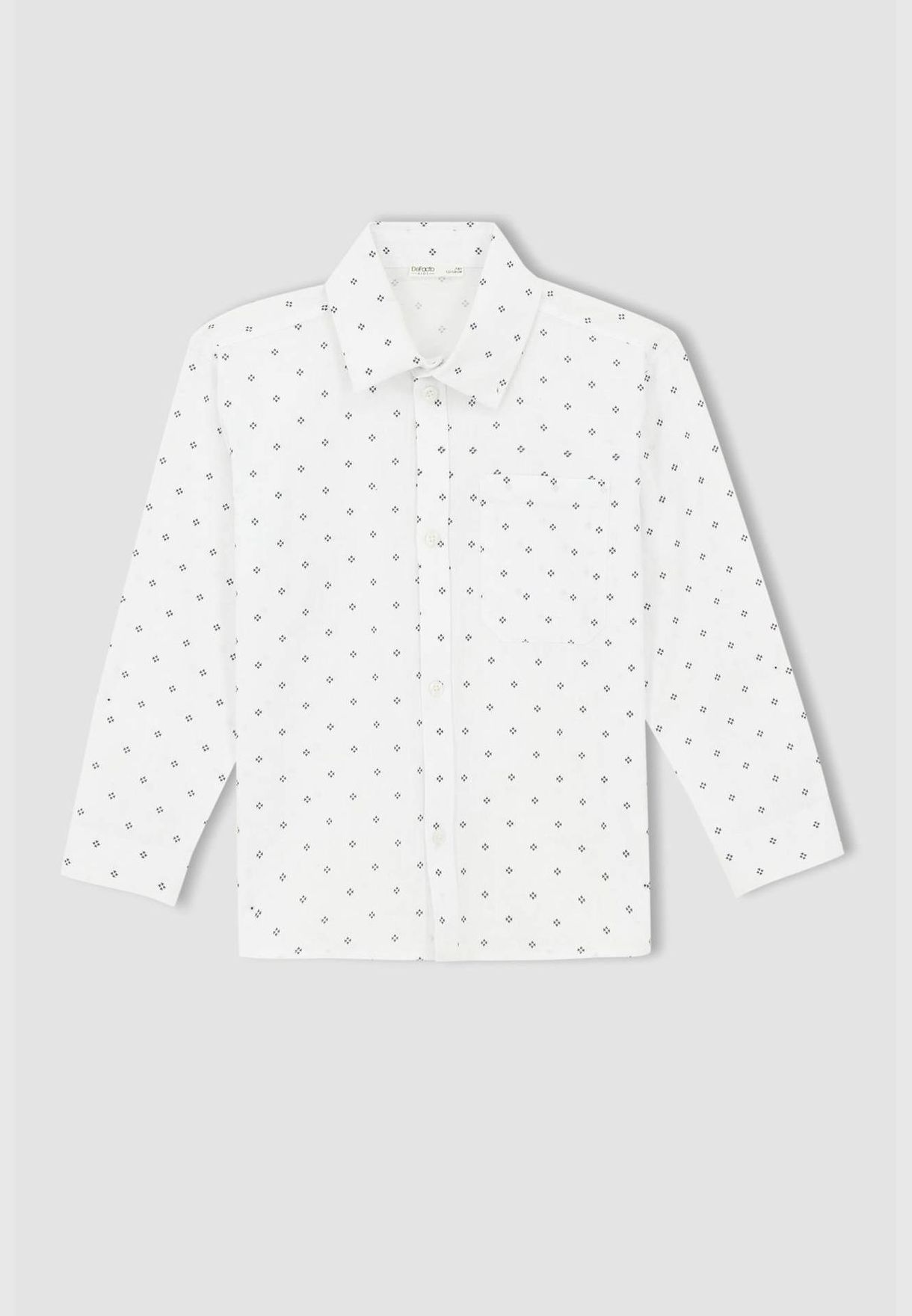 Long Sleeve Polka Dot Printed Shirt