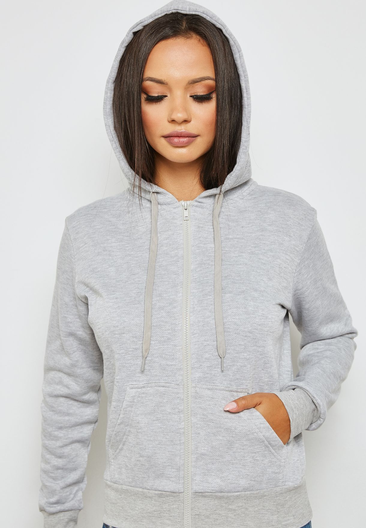 new look zip hoodie