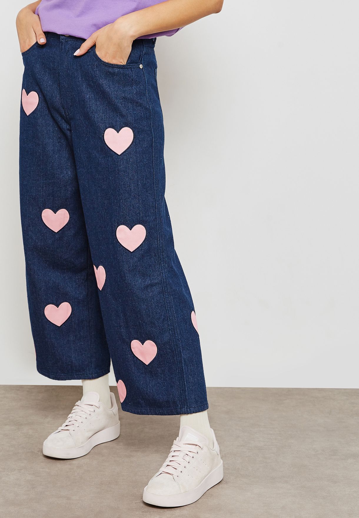 jeans with heart cut out