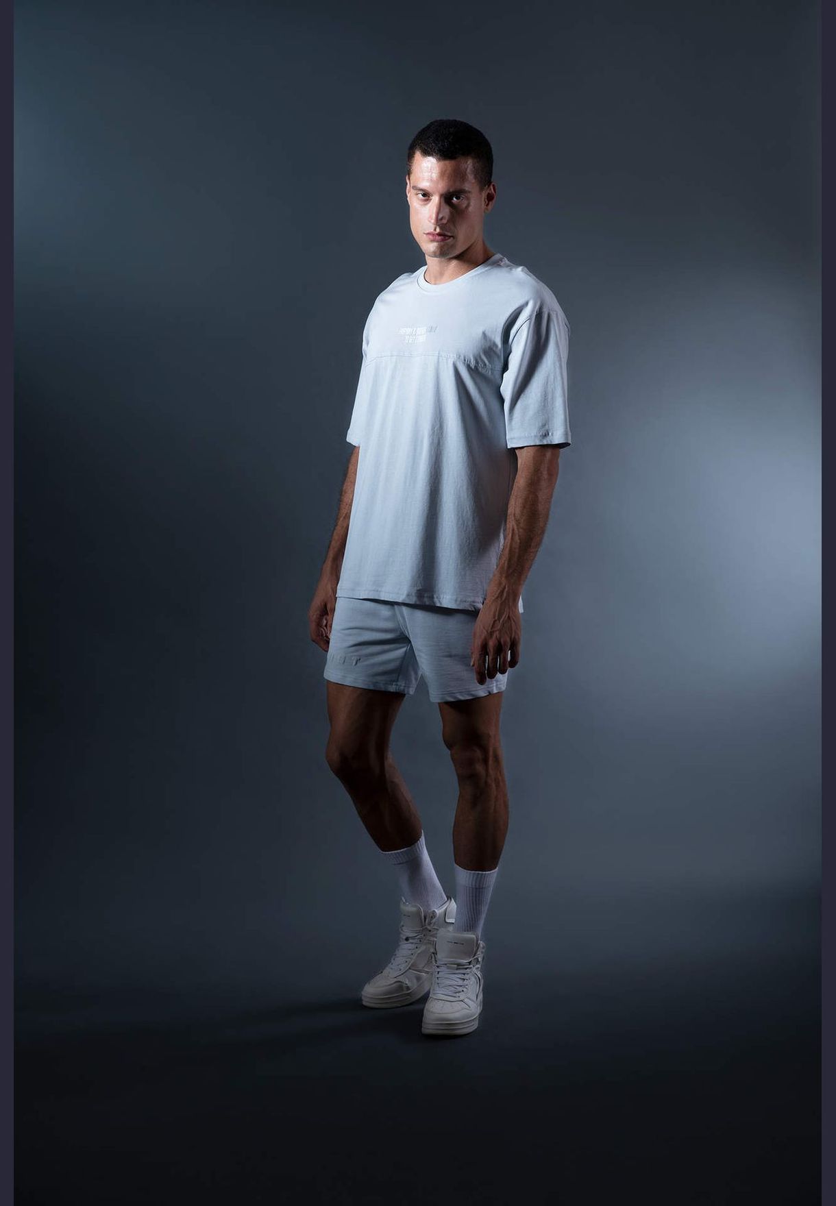 Oversized Short Sleeve Minimal Print T-Shirt