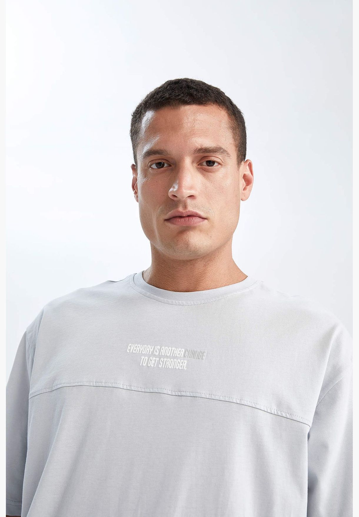 Oversized Short Sleeve Minimal Print T-Shirt
