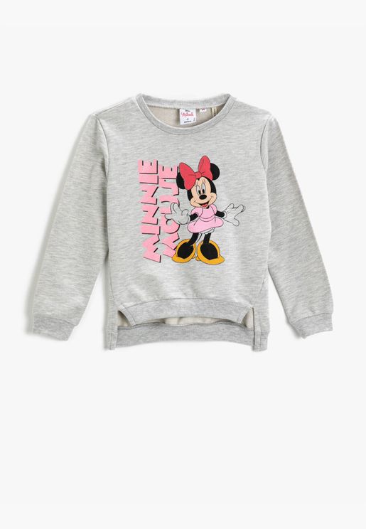 Minnie Mouse Licensed Printed Sweatshirt Cotton
