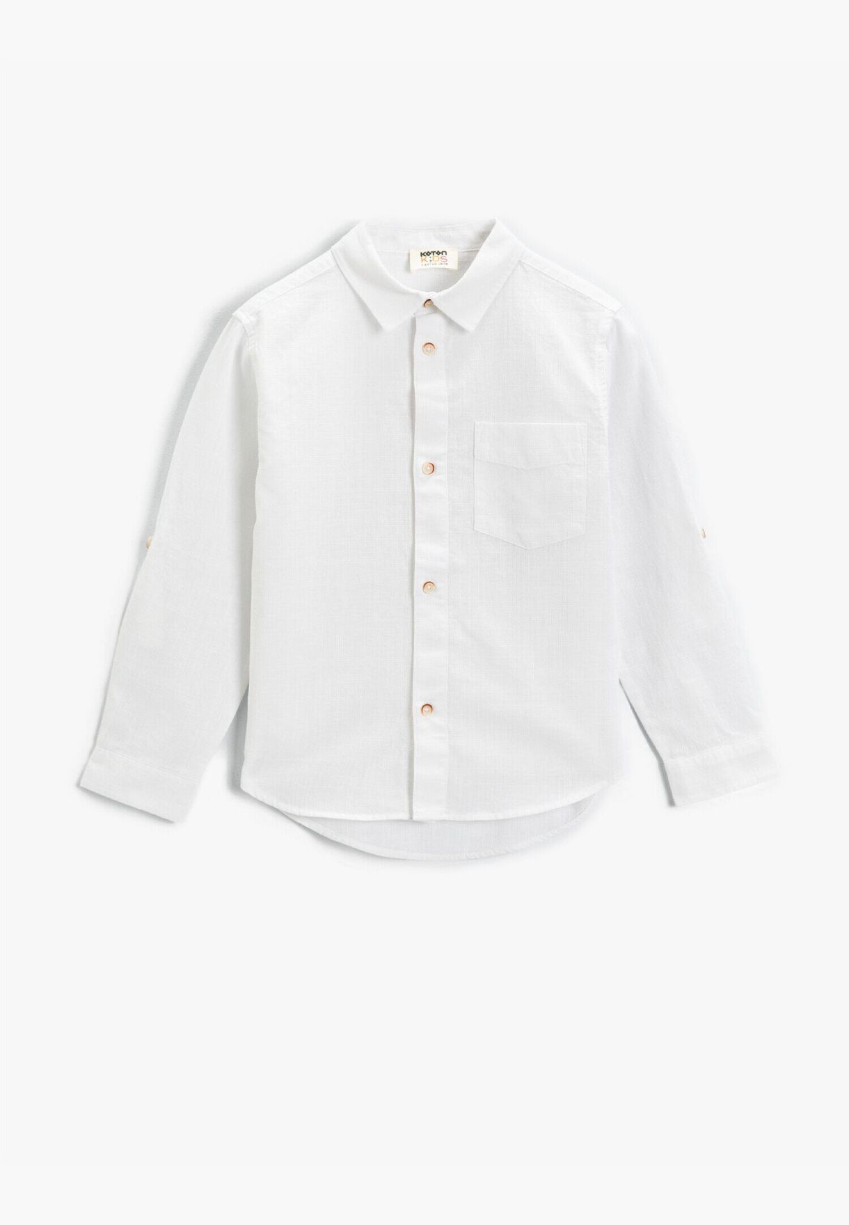 Basic Long Sleeve Shirt Pocket