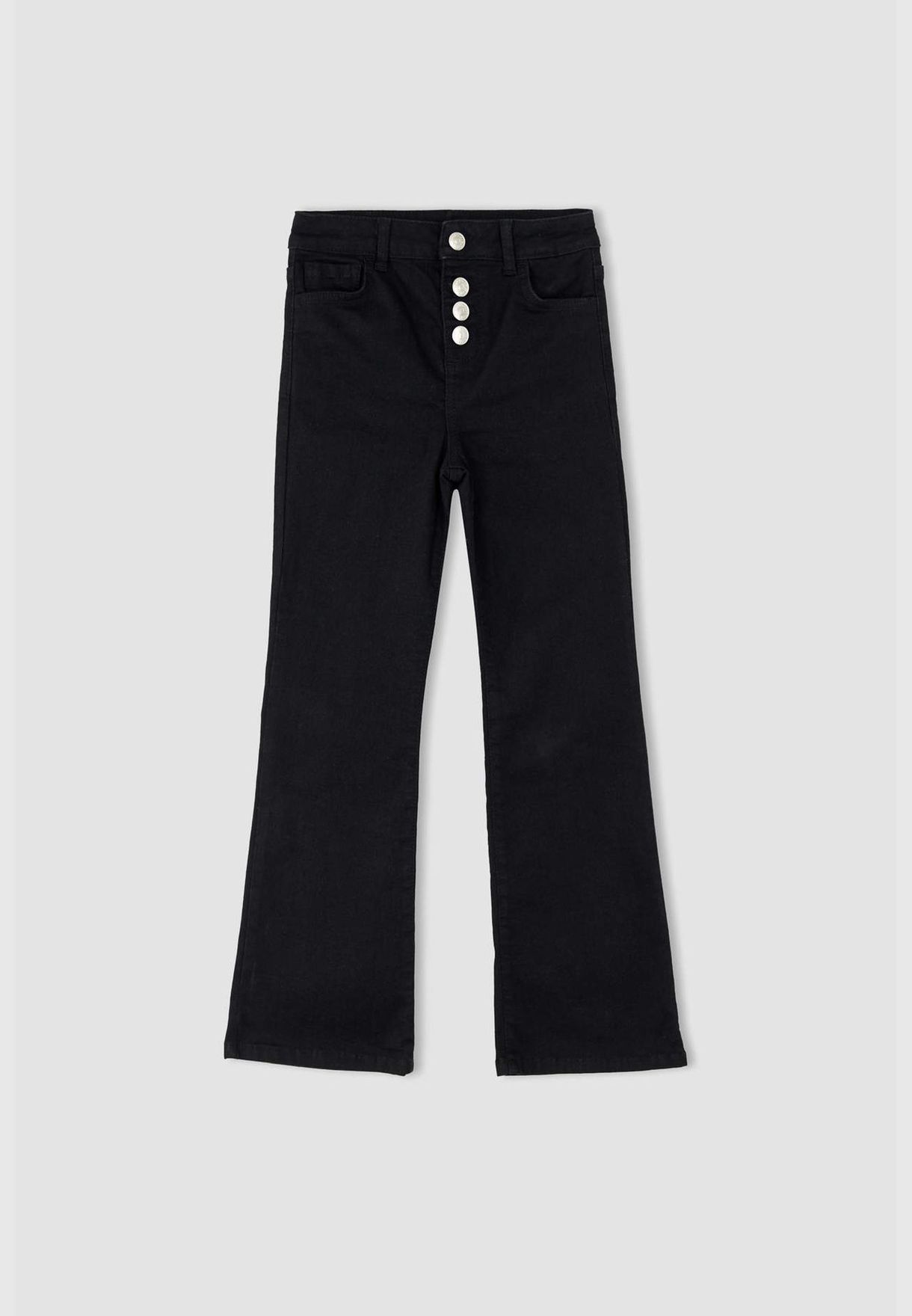 New Year Girl Flare Fit Denim Trousers