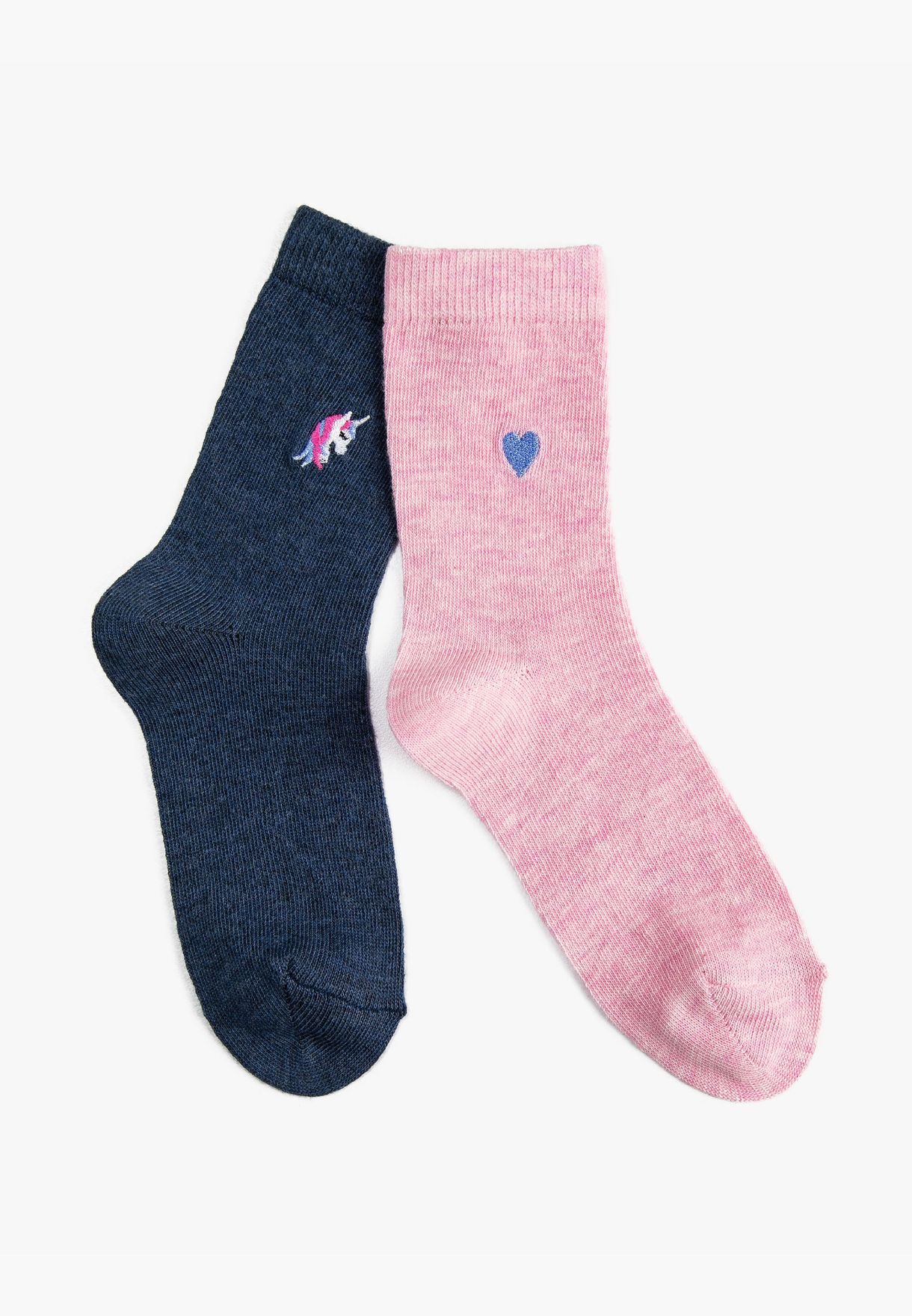 Unicorn Embroidered Socks Set