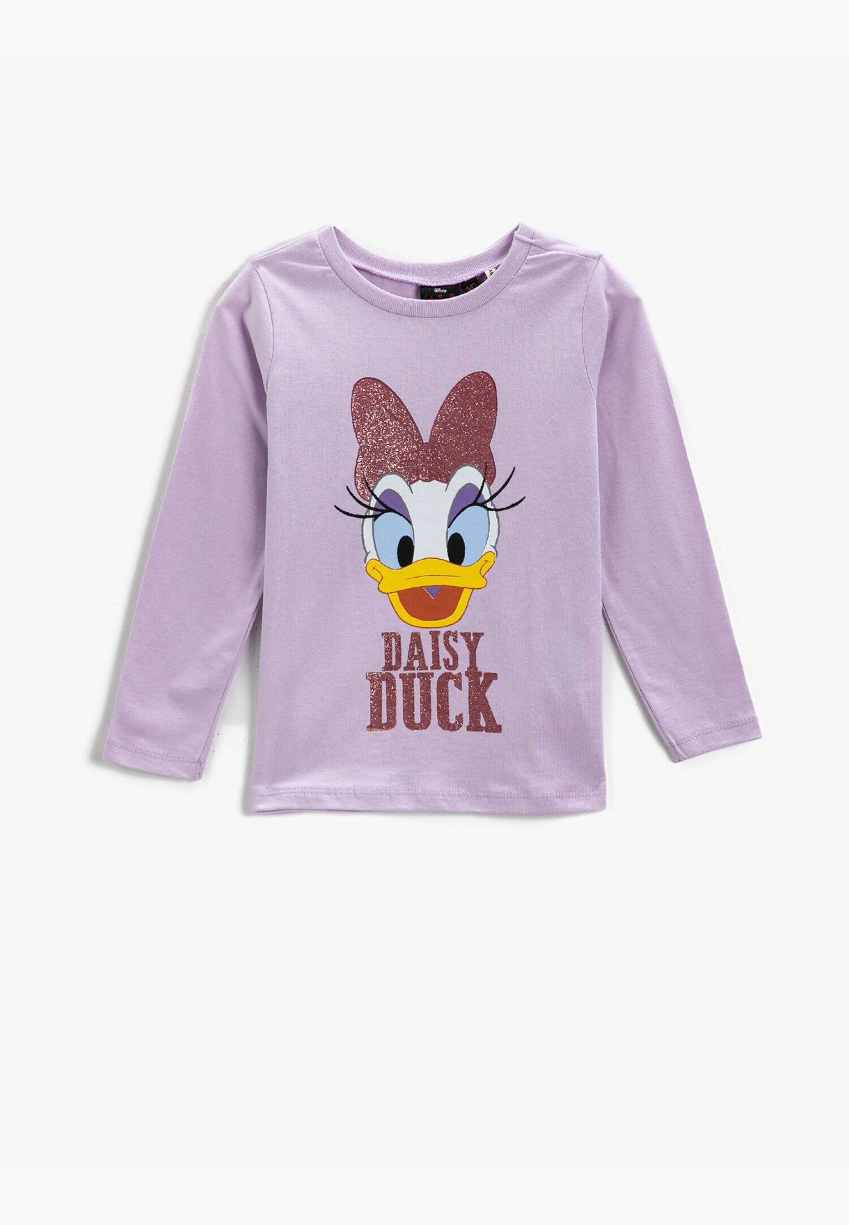 Daisy Duck Licensed Printed T-Shirt Cotton Long Sleeve