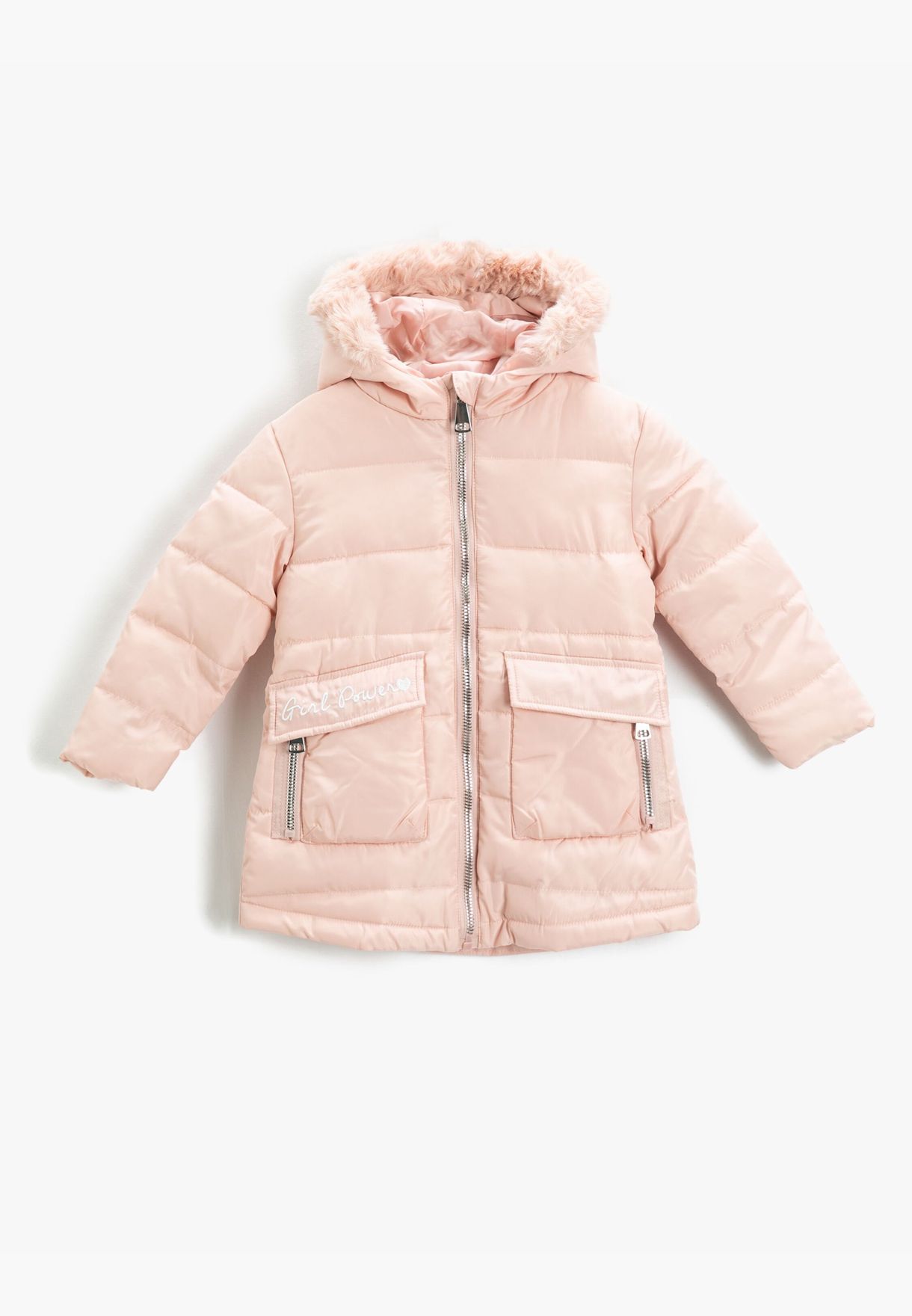 Puffer Long Coat Shearling Lined