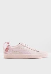 puma basket bow pink